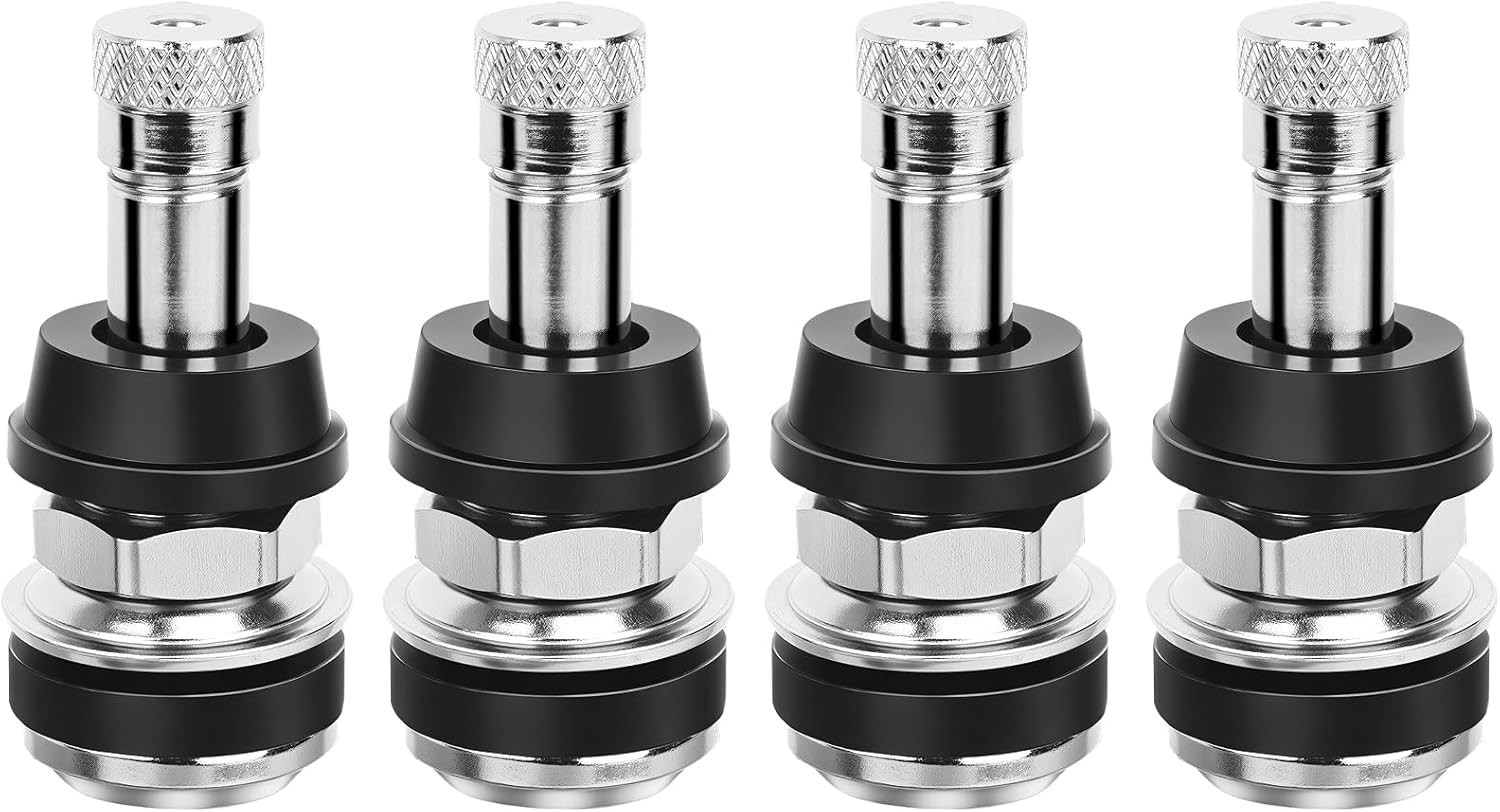 TR416 Metal Tire Valve Stems 4 Pack for Tubeless Tires Fits 0.453 0.625 HolesRms TR416 Metal Tire Valve Stems 4 Pack for Tubeless Tires Fits 0.453 0.625 HolesRms