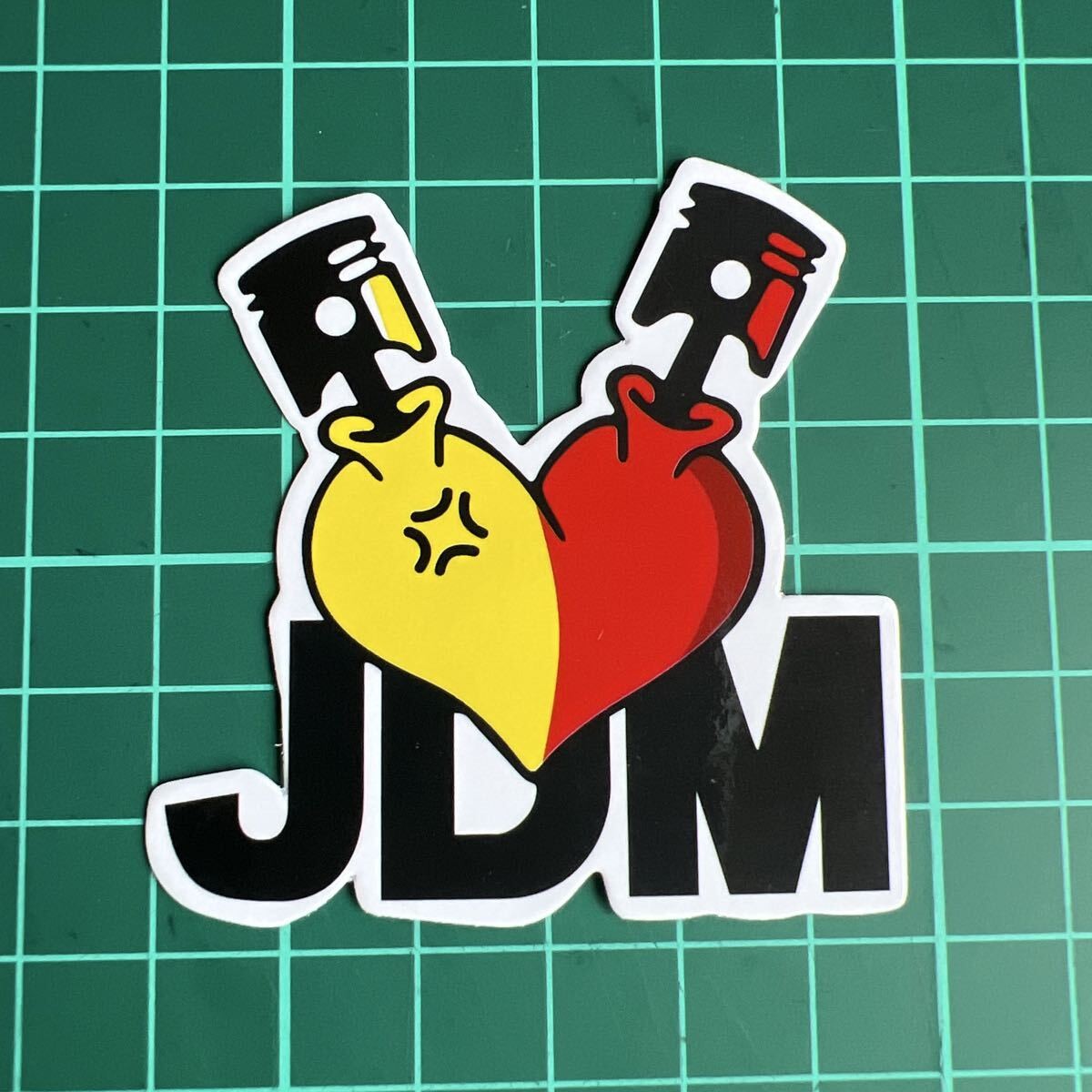 JDM Piston Heart Sticker Decal Car Motorcycle JDM Sticker Motorcycle Car Decal S
