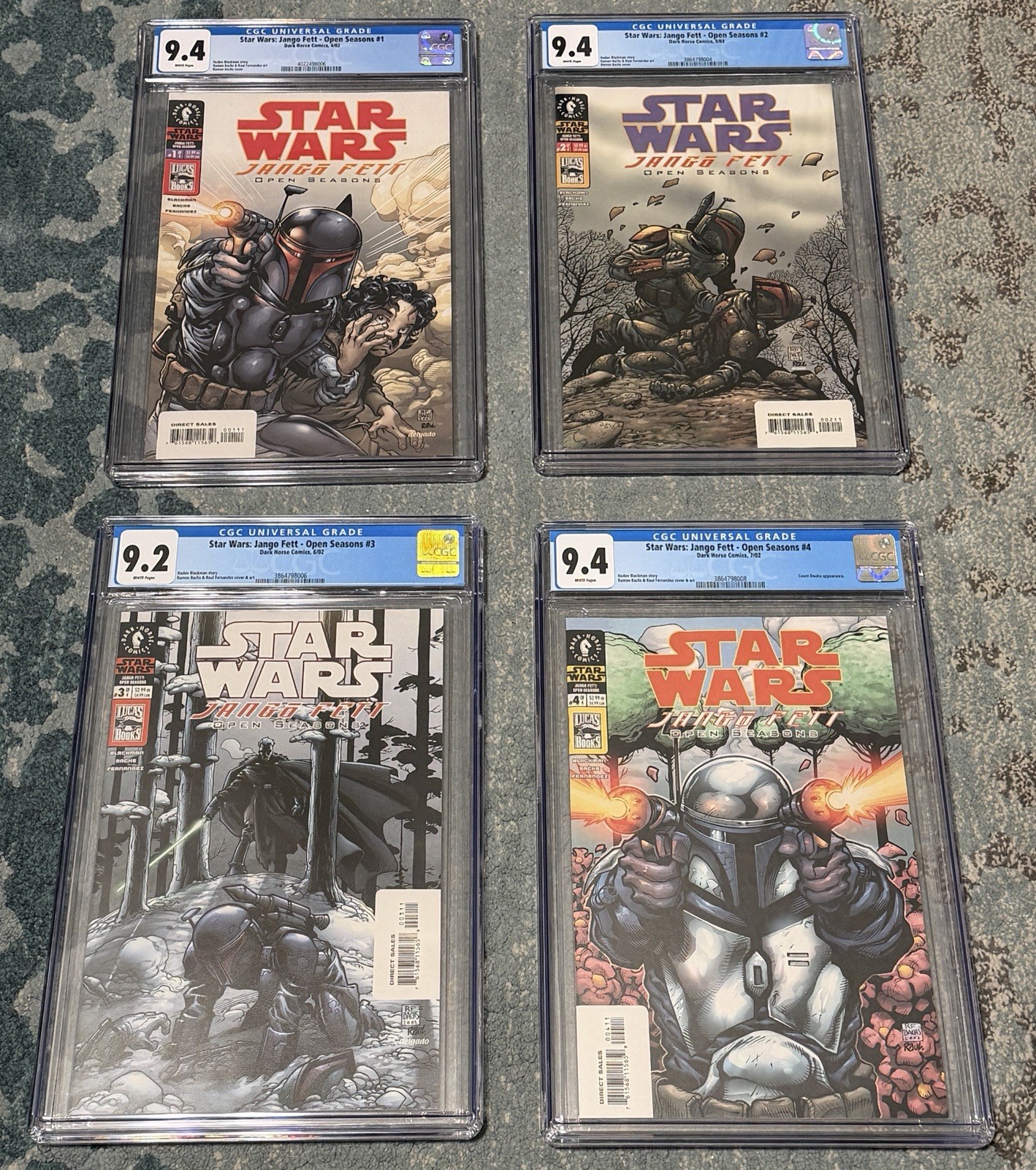 Star Wars: Jango Fett Open Seasons 1-4 (2002) Dark Horse Comics CGC graded Star Wars: Jango Fett Open Seasons 1-4 (2002) Dark Horse Comics CGC graded
