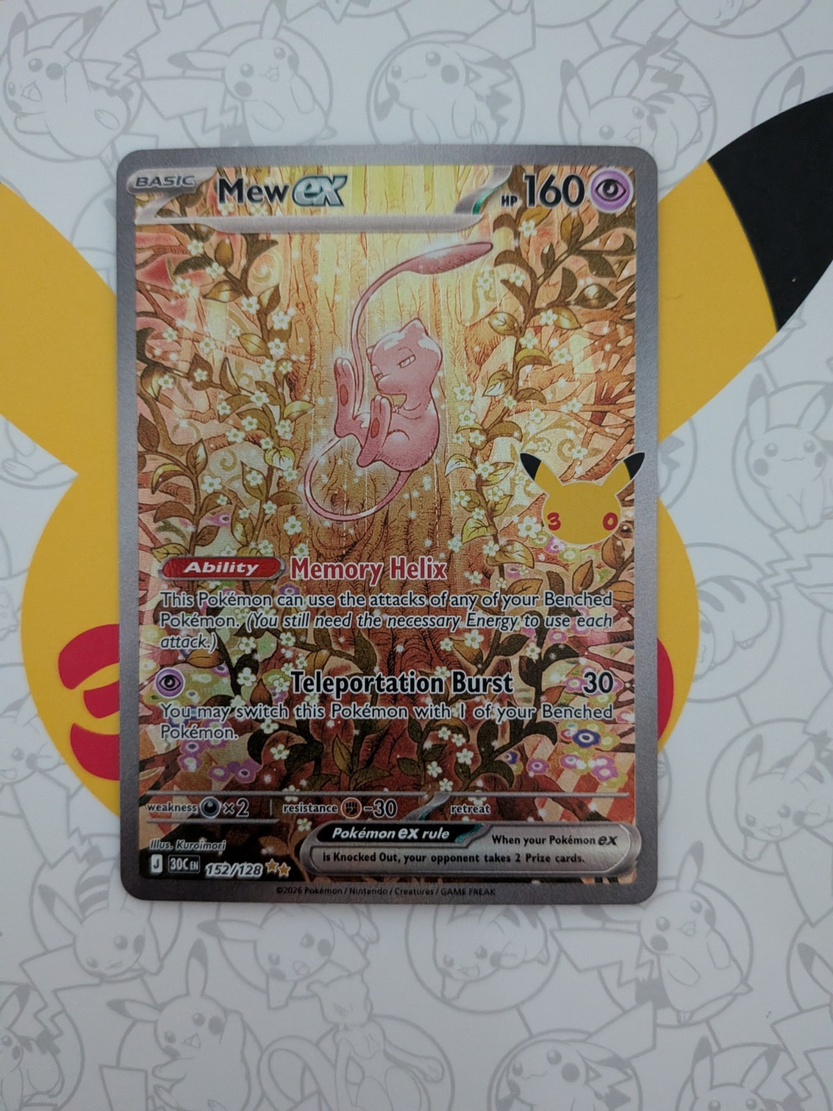 Pokémon TCG Mew EX 152/128 30th Anniversary - English