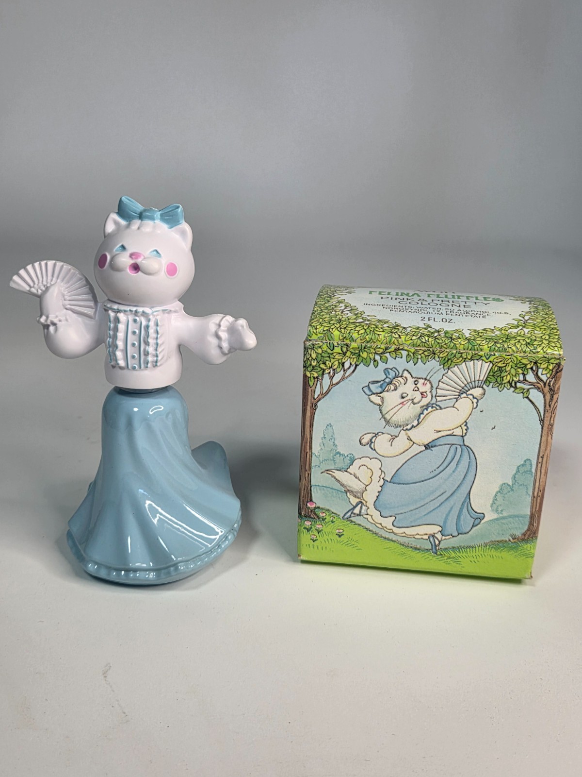 Vintage Avon Felina Fluffles Pink & Pretty Cologne Empty Vintage Avon Felina Fluffles Pink & Pretty Cologne Empty