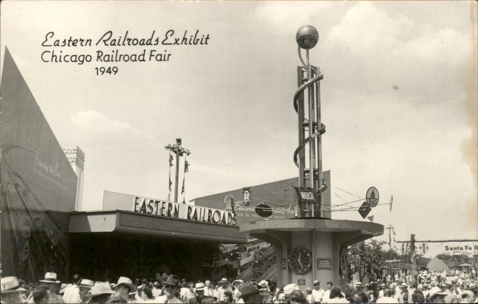 Chicago IL Eastern Railroads Exhibit c1949 Real Photo Vintage Postcard bhn