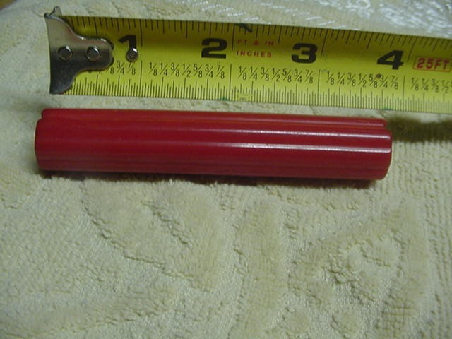 Vintage RED RIBBED BAKELITE/CATALIN ROD/HANDLE for CRAFTS/JEWELRY 29 grams Vintage RED RIBBED BAKELITE/CATALIN ROD/HANDLE for CRAFTS/JEWELRY 29 grams