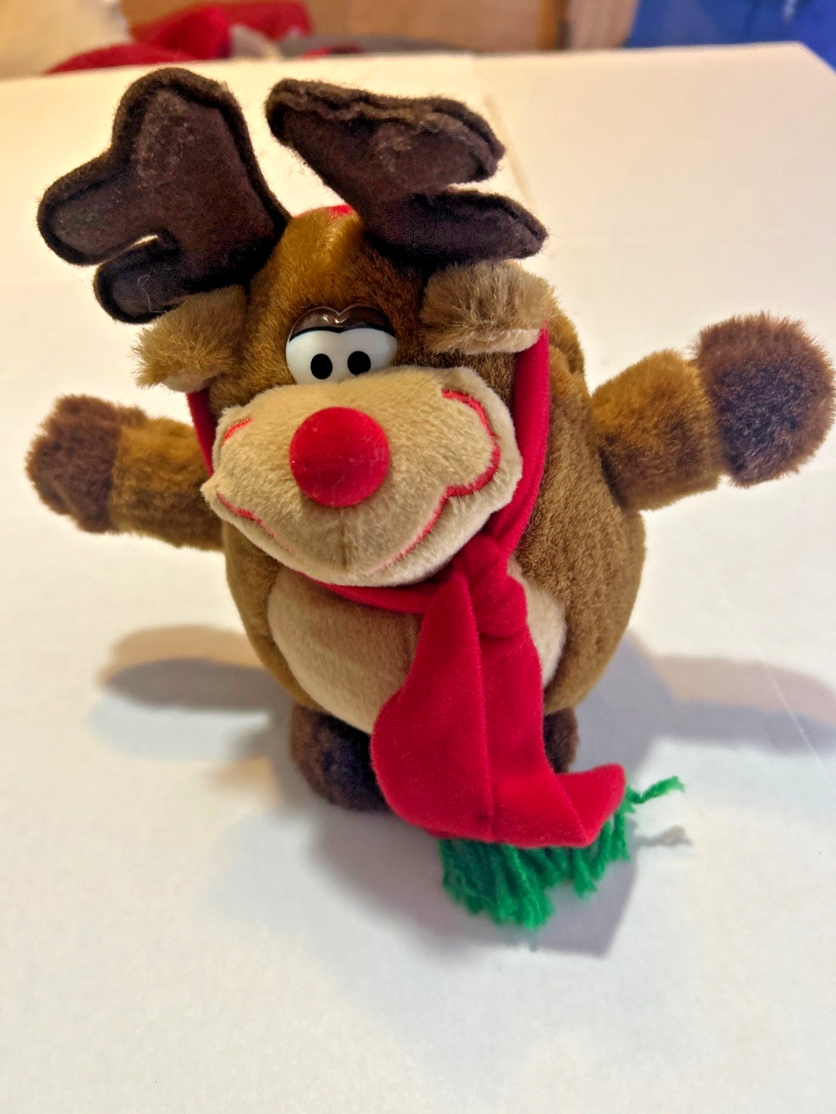 Vintage Great American Fun Corp Animated Reindeer Plush Rockin Christmas Twister