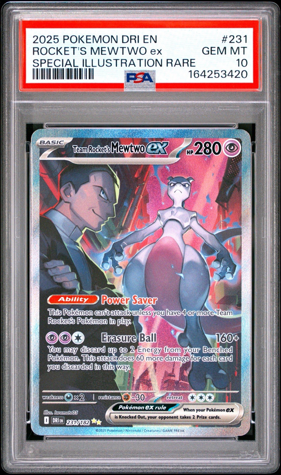 Pokémon TCG Team Rockets Mewtwo Ex 231 PSA 10 GEM MINT Destined Rivals