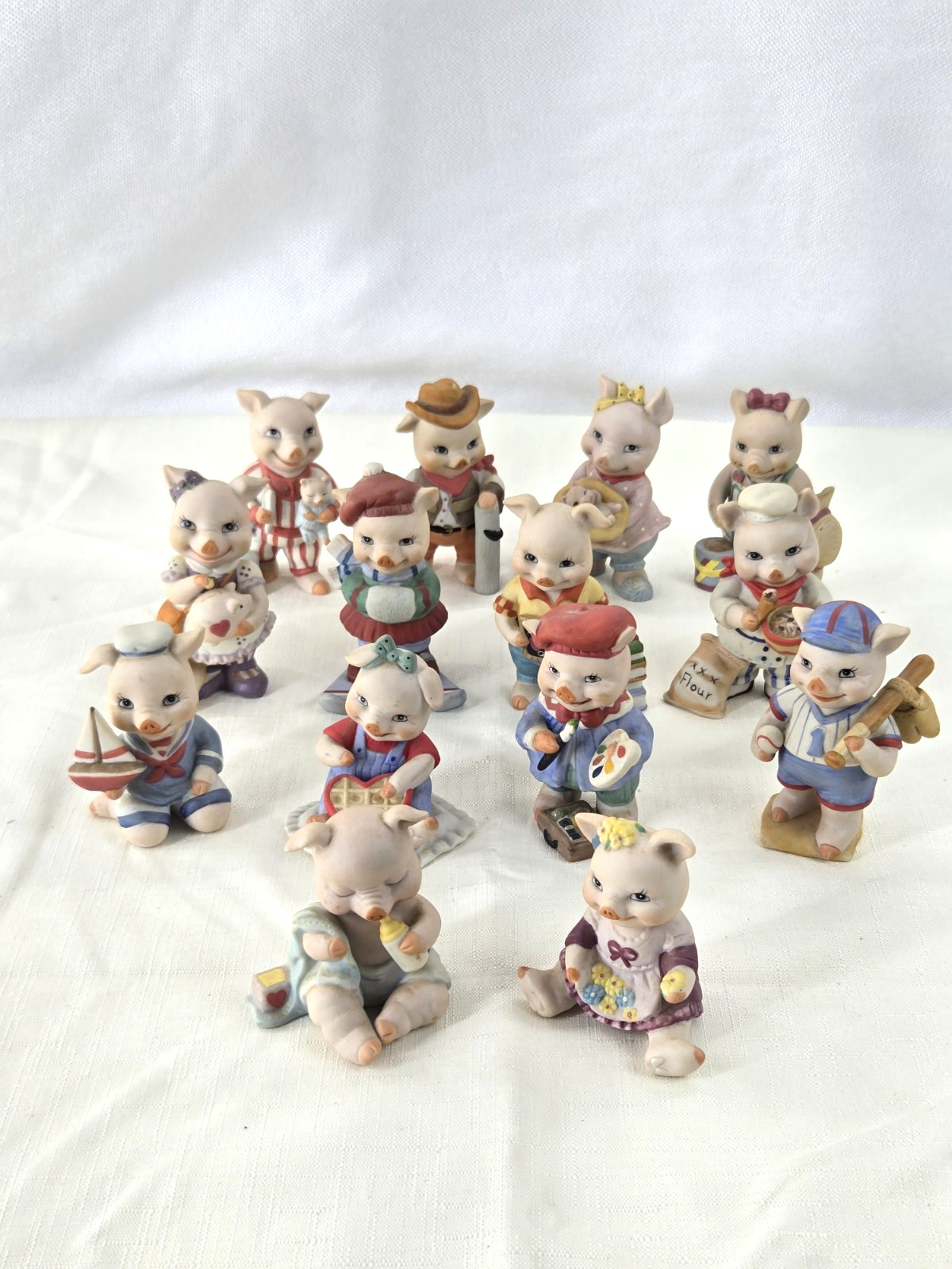 Vintage 1994, 1995 Bronson Collection (BC) Lot of 14 Pig Tales Piggy