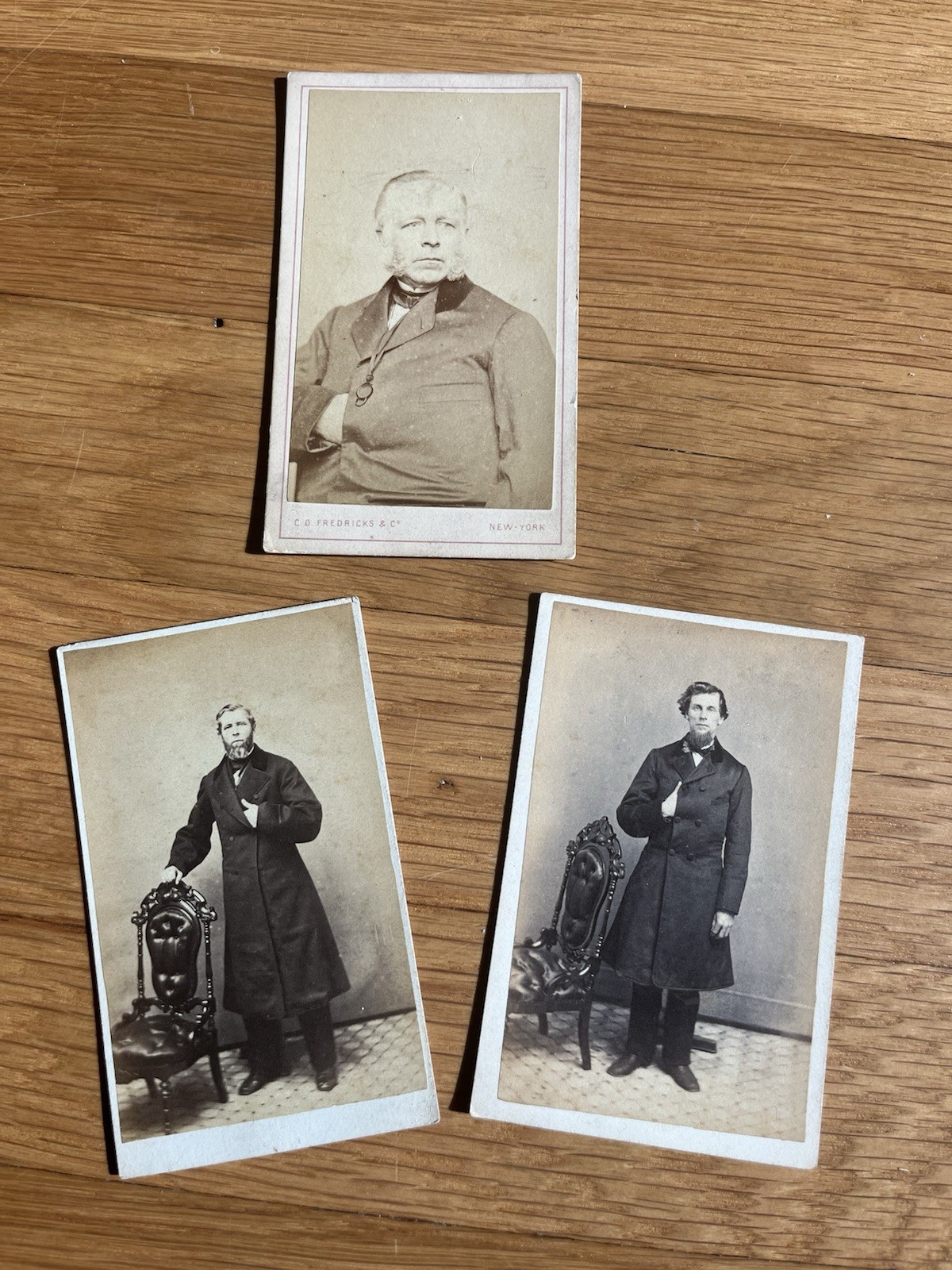 CDV photo lot 3 Civil War Power Pose Hand In Waistcoat New York Howard Tilden &c