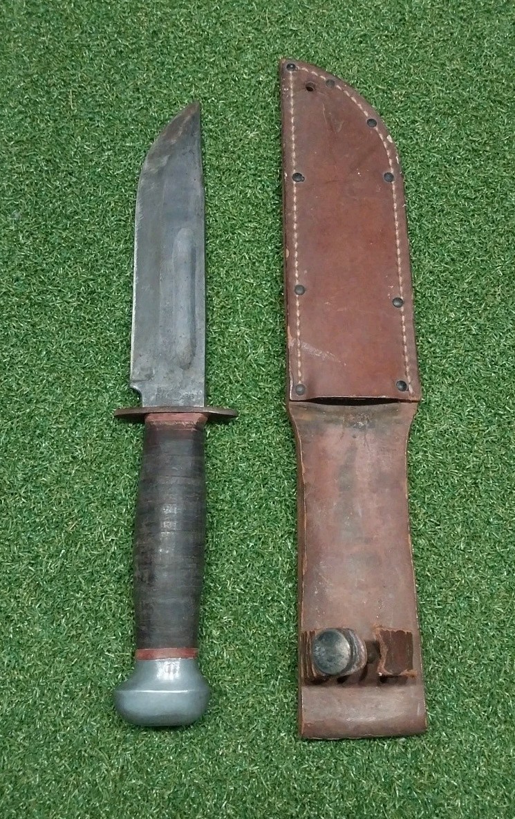 Vintage PAL RH-36 Fixed Blade Knife & Original Leather Sheath - Used Condition
