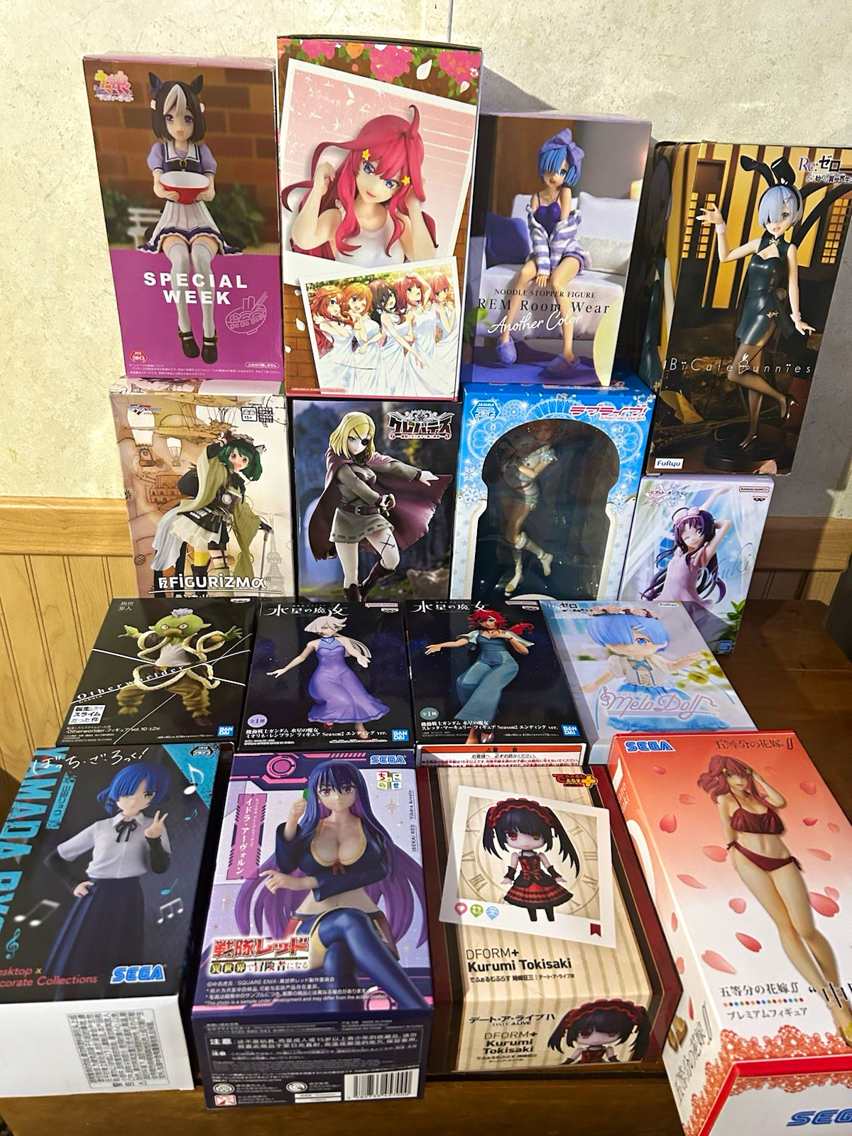 SEGA Prize Figure Lot Re:Zero Rem Kurumi Tokisaki Special Week Anime & Manga