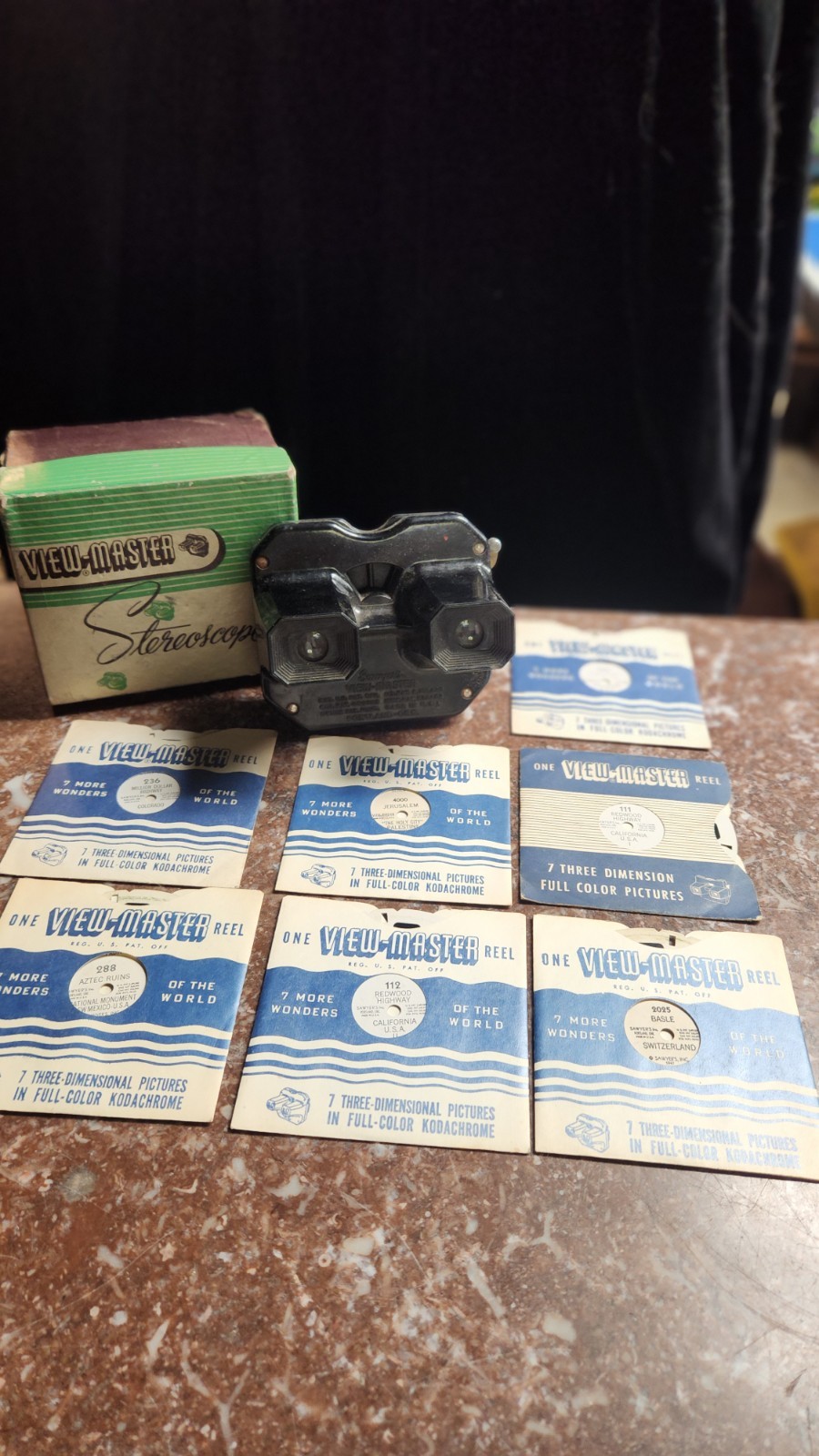 Vintage Sawyers View Master Stereoscope With Box & Reels Vintage Sawyers View Master Stereoscope With Box & Reels