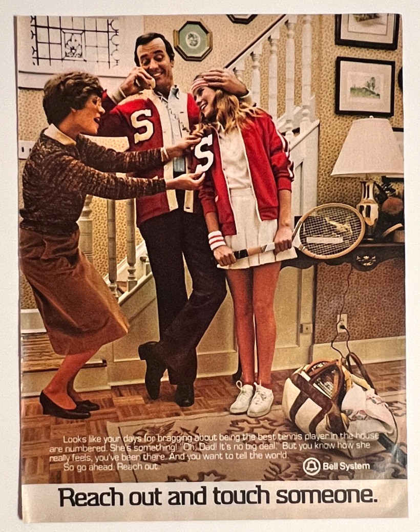 Reach Out And Touch Someone Bell System Telephone Vintage Print Ad 1982