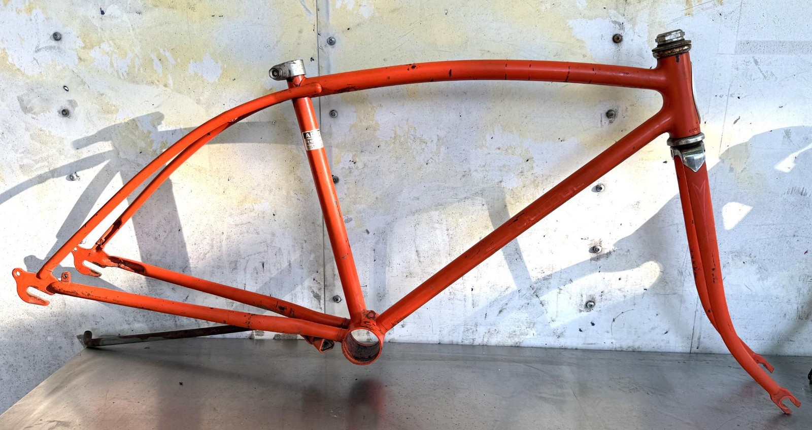1971 Schwinn Bicycle Stingray MANTA RAY 5 speed FRAME SET original paint ORANGE