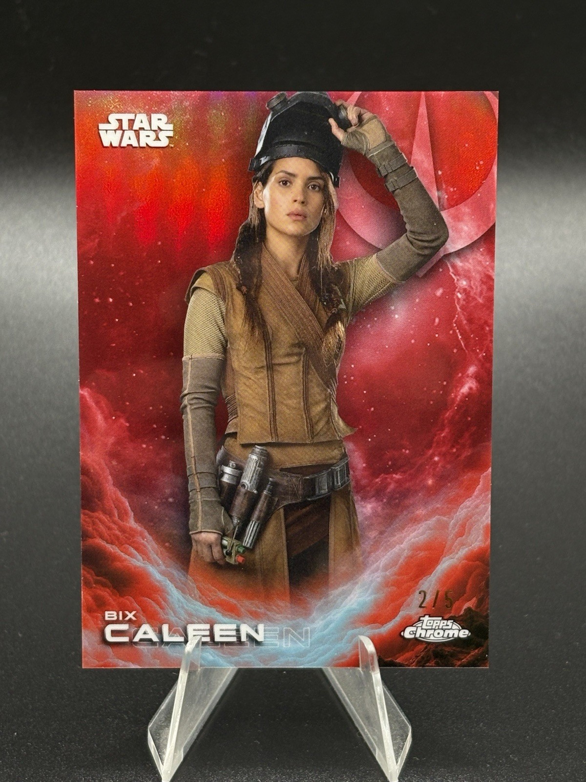 2025 Topps Chrome Star Wars Bix Caleen Red CE-3 2/5