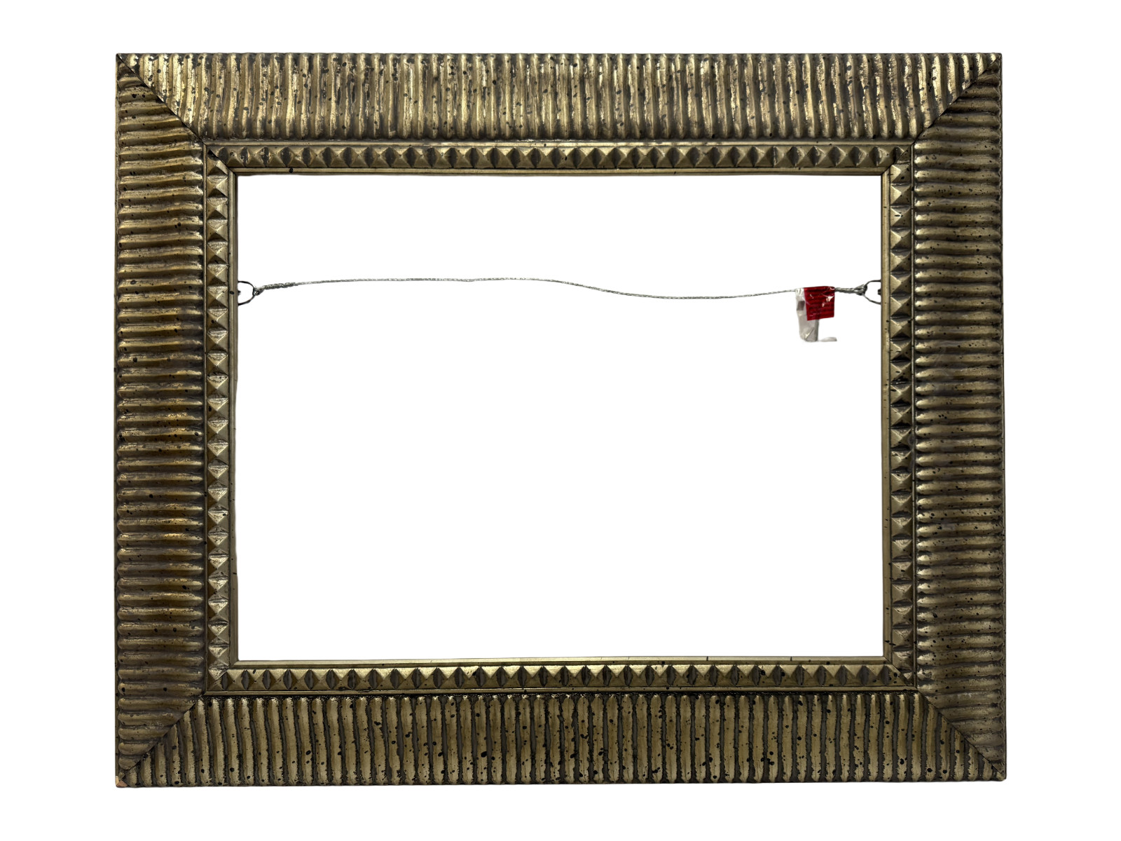 Large Antique Style Gold Textured Picture Frame 33x27 Mid Century Wall Art