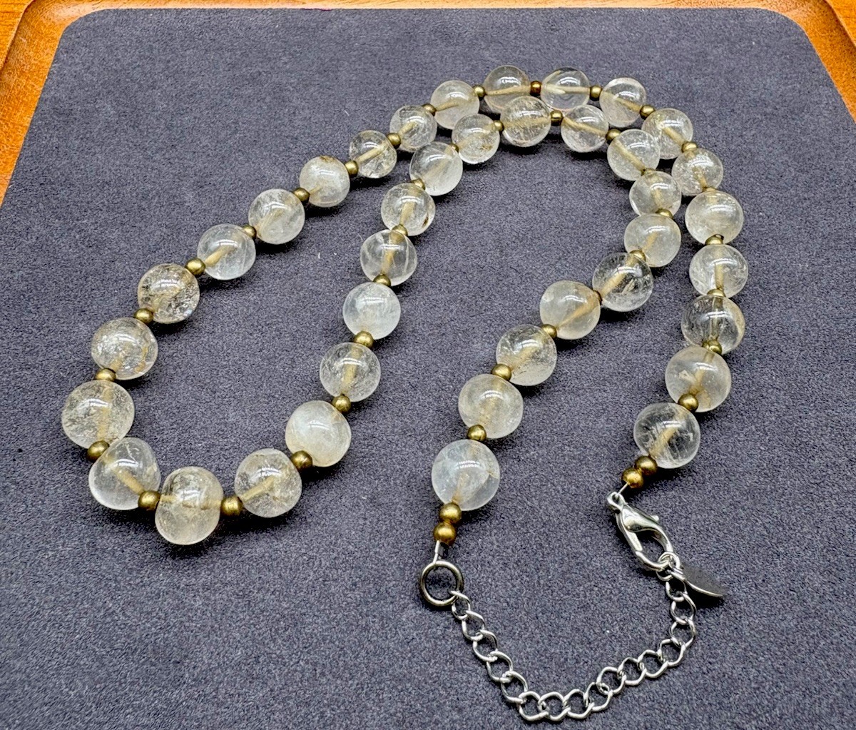 Antique Etched Carnelian Bead Necklace