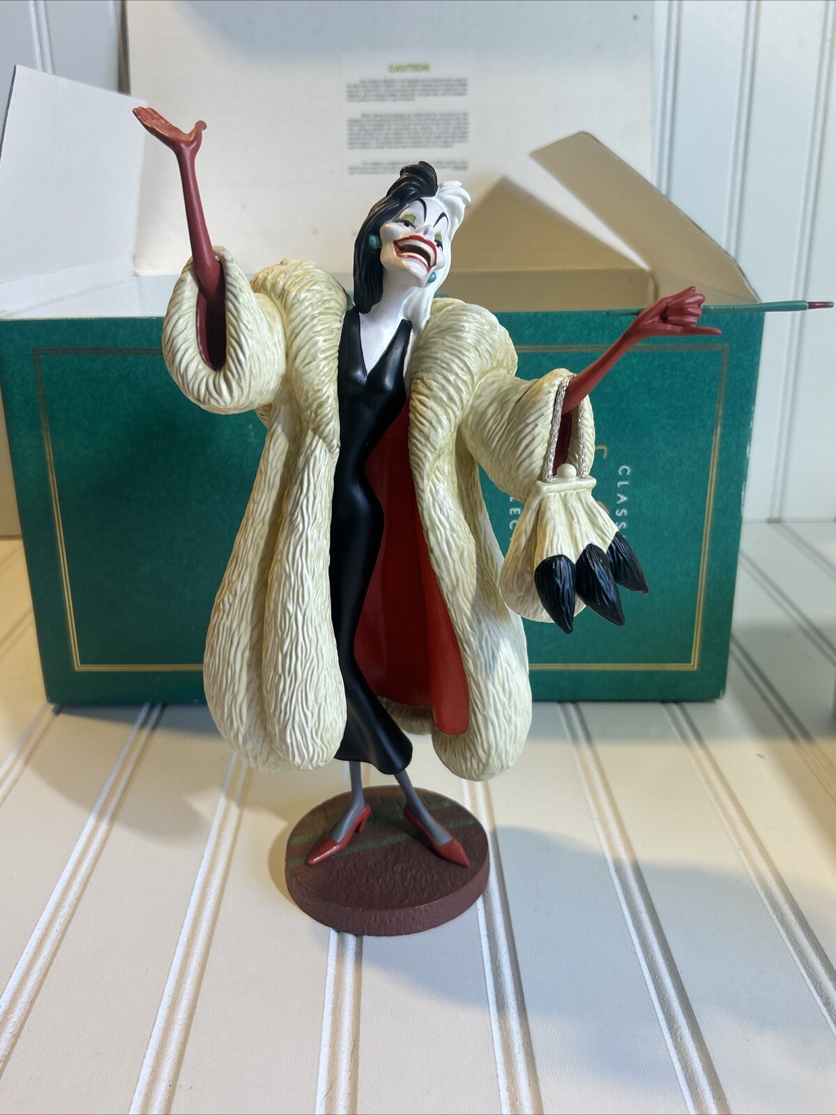 WDCC 101 Dalmatians Cruella De Vil 1995 Animator's Choice Open Box &Sealed COA