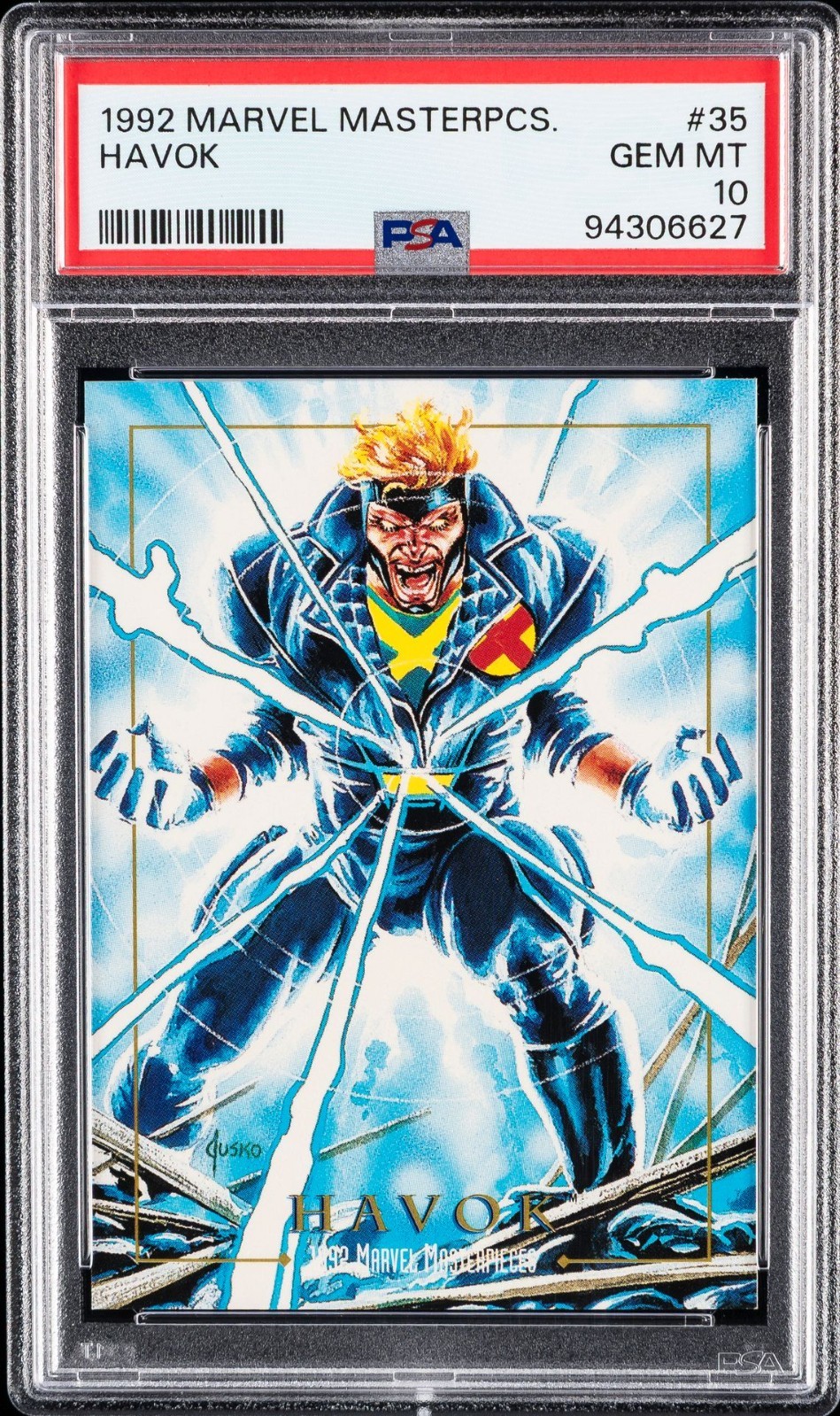 Havok 1992 Skybox Marvel Masterpieces #35 PSA 10 Joe Jusko - X-Men 54 1st App