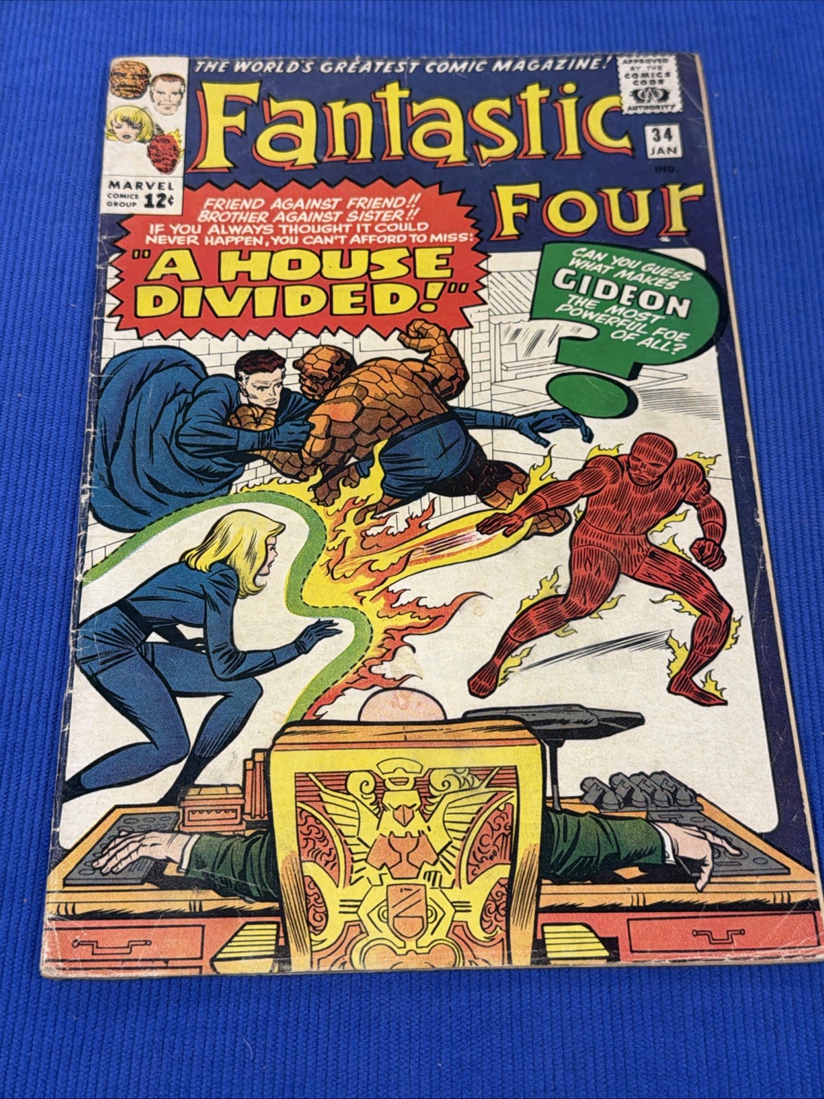Fantastic Four #34 (Jan 1965 Marvel) Silver Age Jack Kirby 1st Appearance Gideon