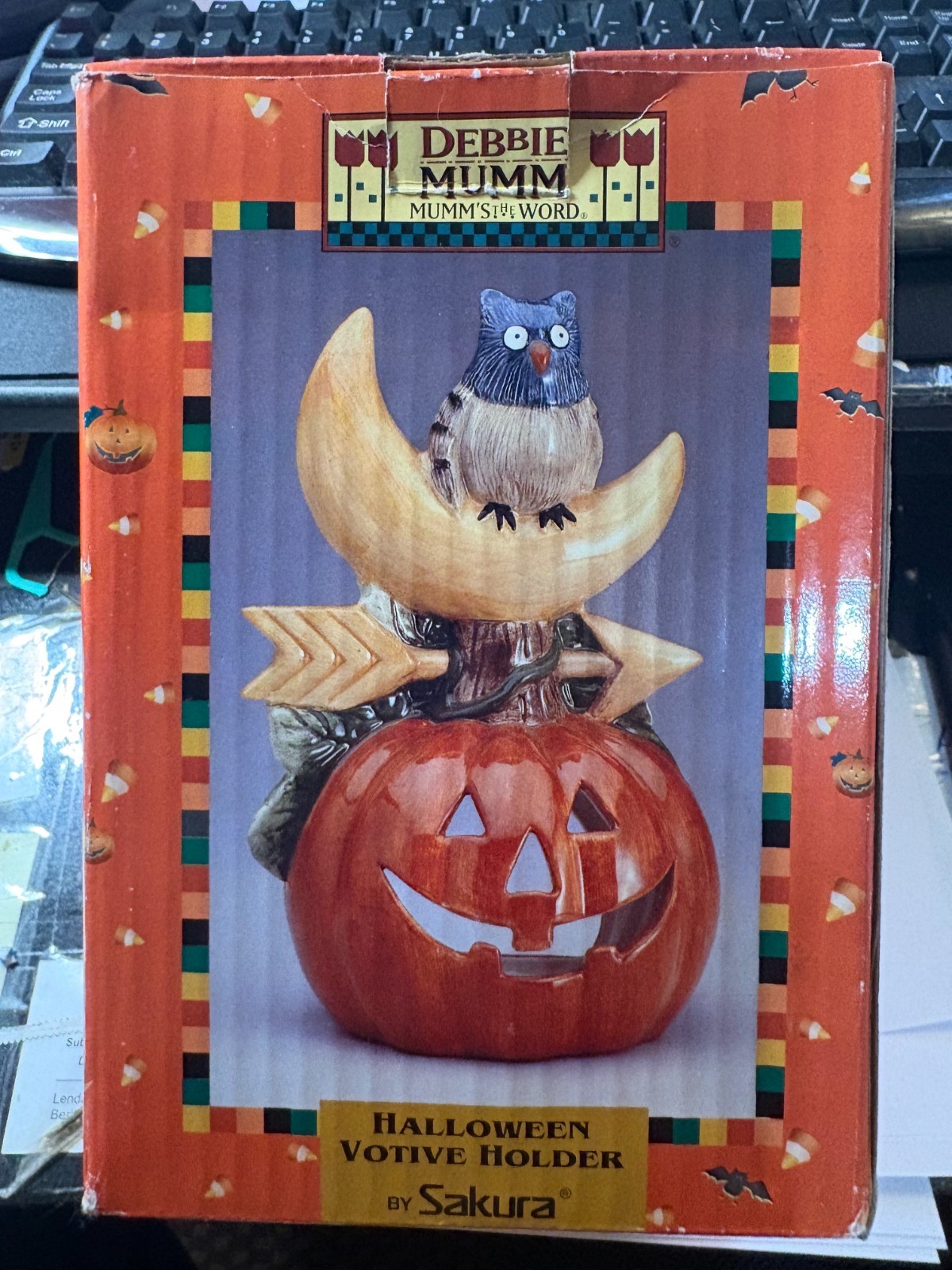 Sakura Earthenware Halloween Votive Holder DEBBIE MUMM BRAND NEW IN BOX