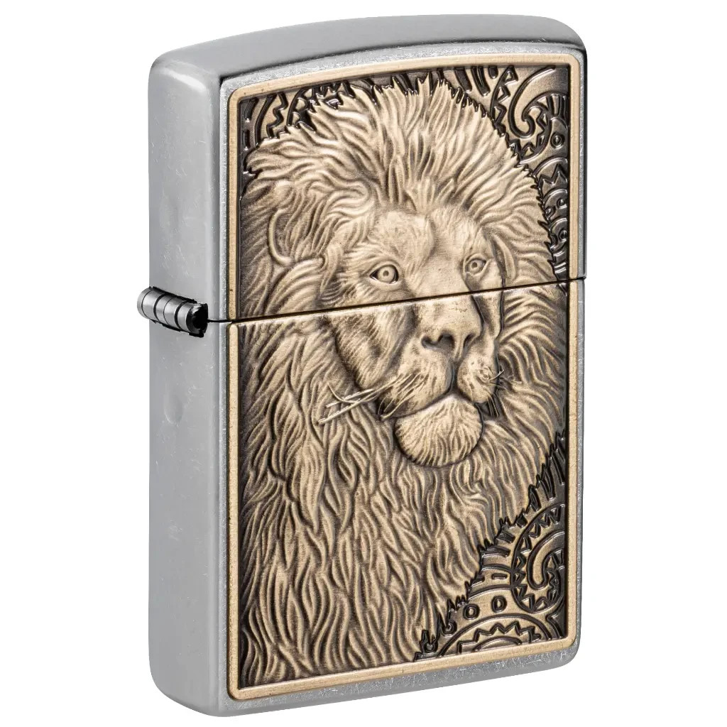 Zippo lion metallic emblem Street Chrome 47171 Zippo lion metallic emblem Street Chrome 47171