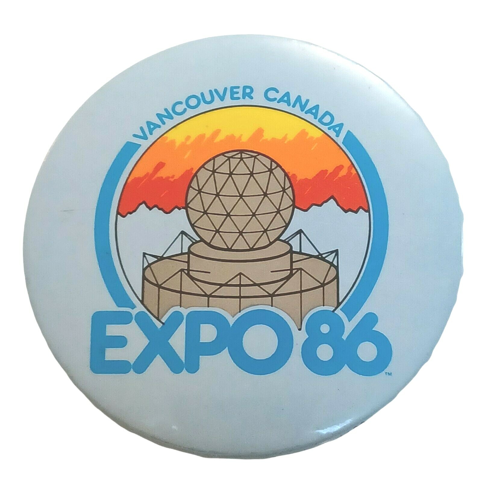 Vtg Piinback Button Expo 86 Vancouver British Columbia Canada 3