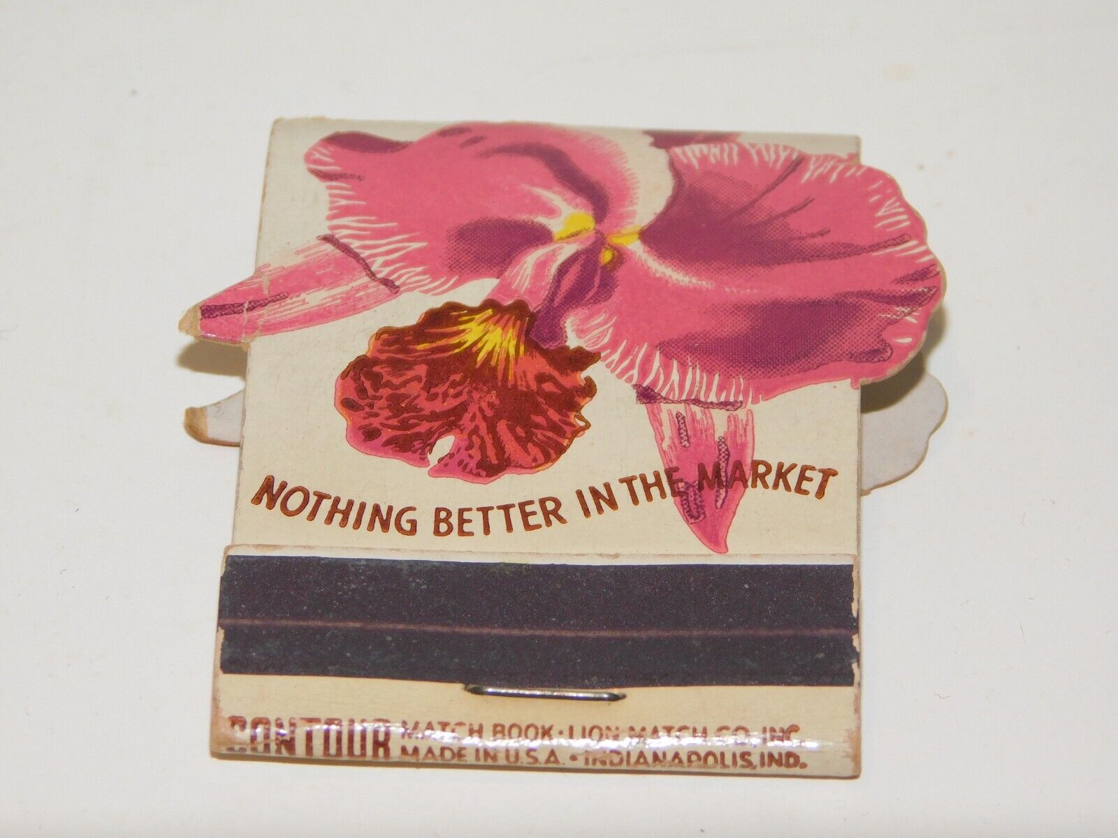 OLD FORESTER WHISKEY vintage die cut Feature matches Advertising matchbook