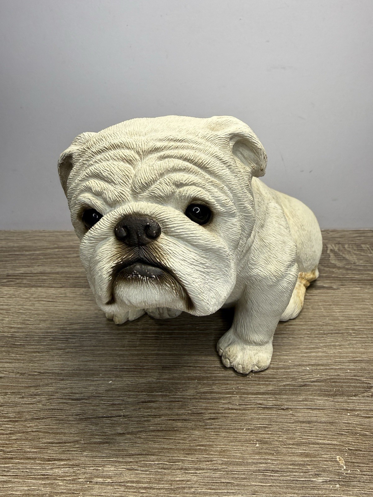 Sandicast Sitting English Bulldog Puppy Dog Sculpture Large 10\