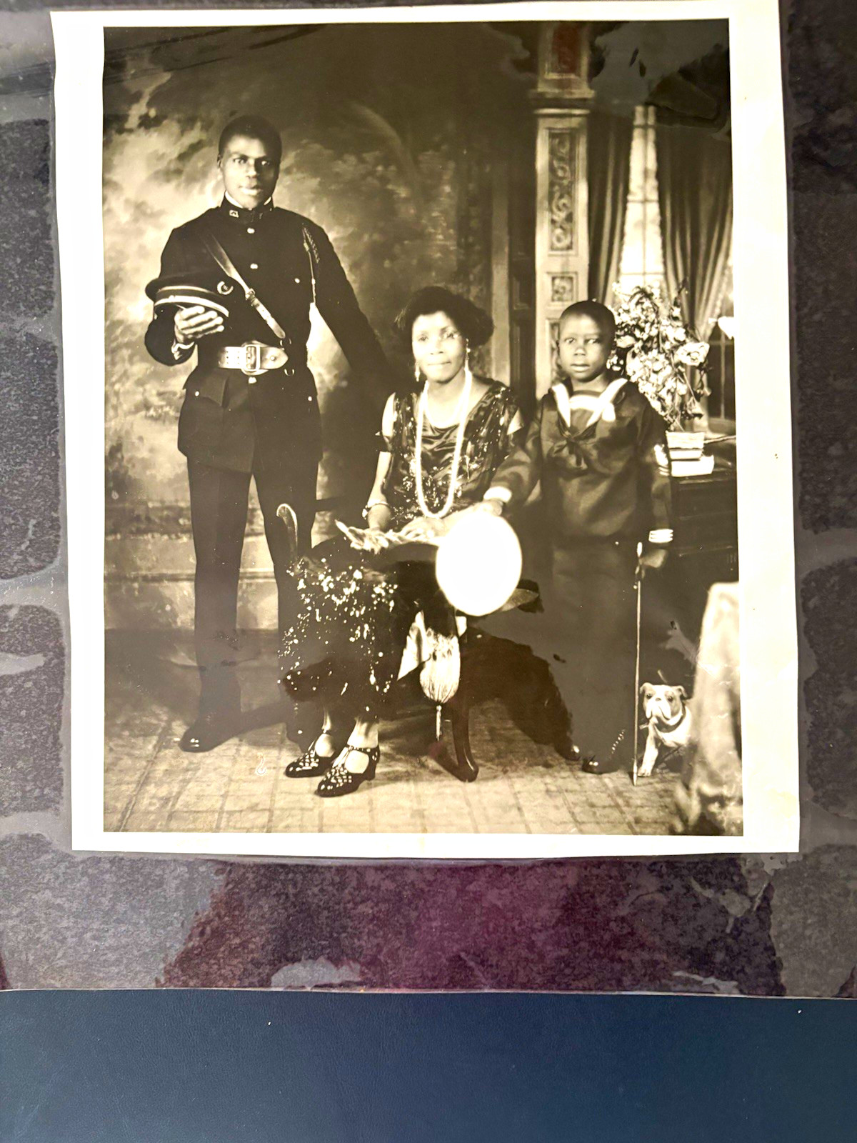 Vintage black and white photograph by James Vanderzee. Marcus Garvey movement.