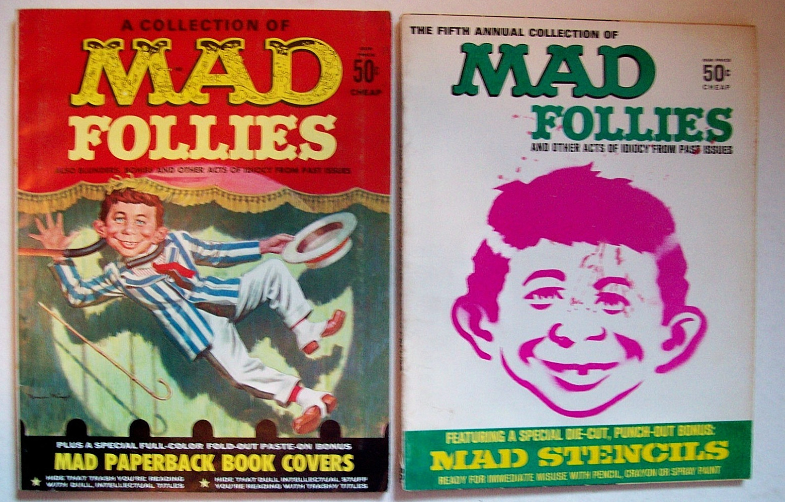 Two Mad Magazine Annuals: Mad Follies #1 and Mad Follies #5, Both With Bonuses Two Mad Magazine Annuals: Mad Follies #1 and Mad Follies #5, Both With Bonuses