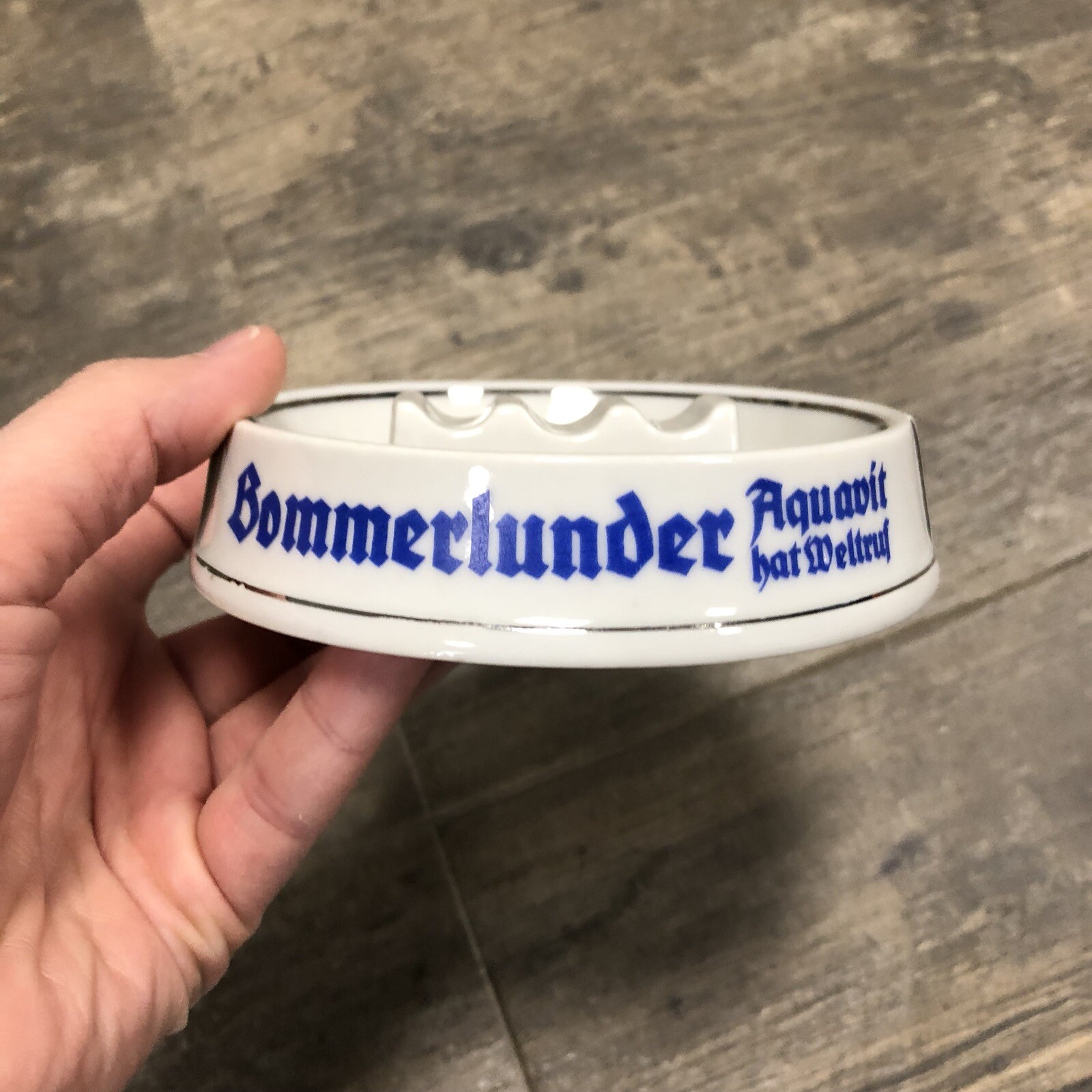 Vintage Bommerlunder Aquavit Bavaria Ceramic Advertising Ashtray Vintage Bommerlunder Aquavit Bavaria Ceramic Advertising Ashtray