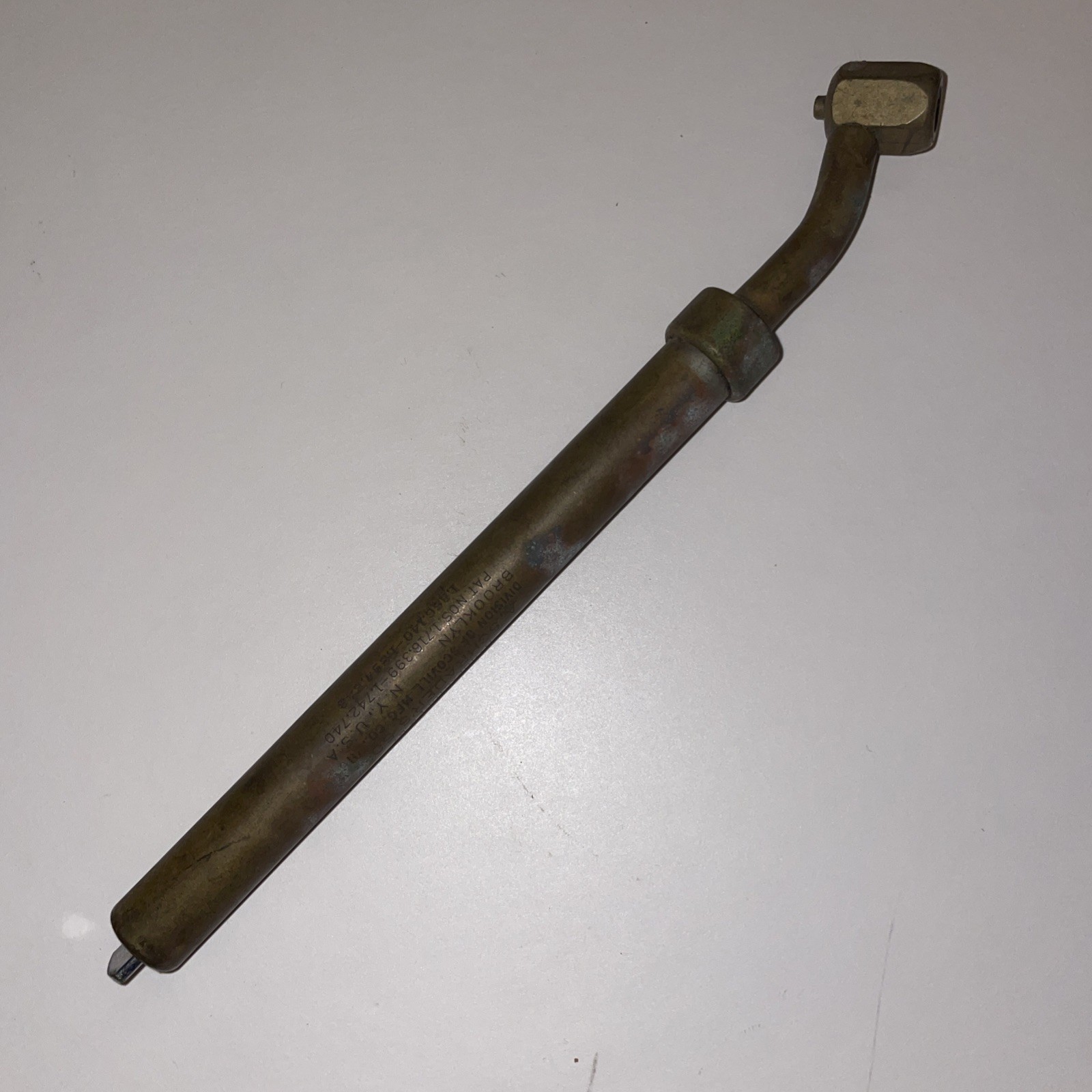 Vtg  1909-1930s Brass Schrader & Sons, Brooklyn, NY Tire Pressure Gauge