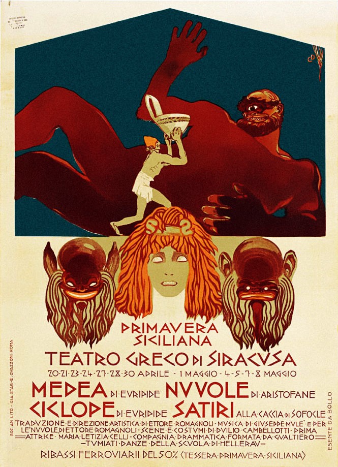 🌟 1920s Theatre Poster - Teatro Greco di Siracusa by Divito - 24x36” 🎭 -