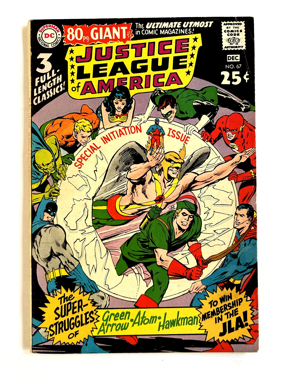 80 PAGE GIANT G-53 - JUSTICE LEAGUE OF AMERICA #67 - NEAL ADAMS COVER