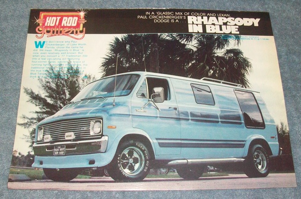 1977 Dodge Tradesman 200 Vintage Custom Van Article \