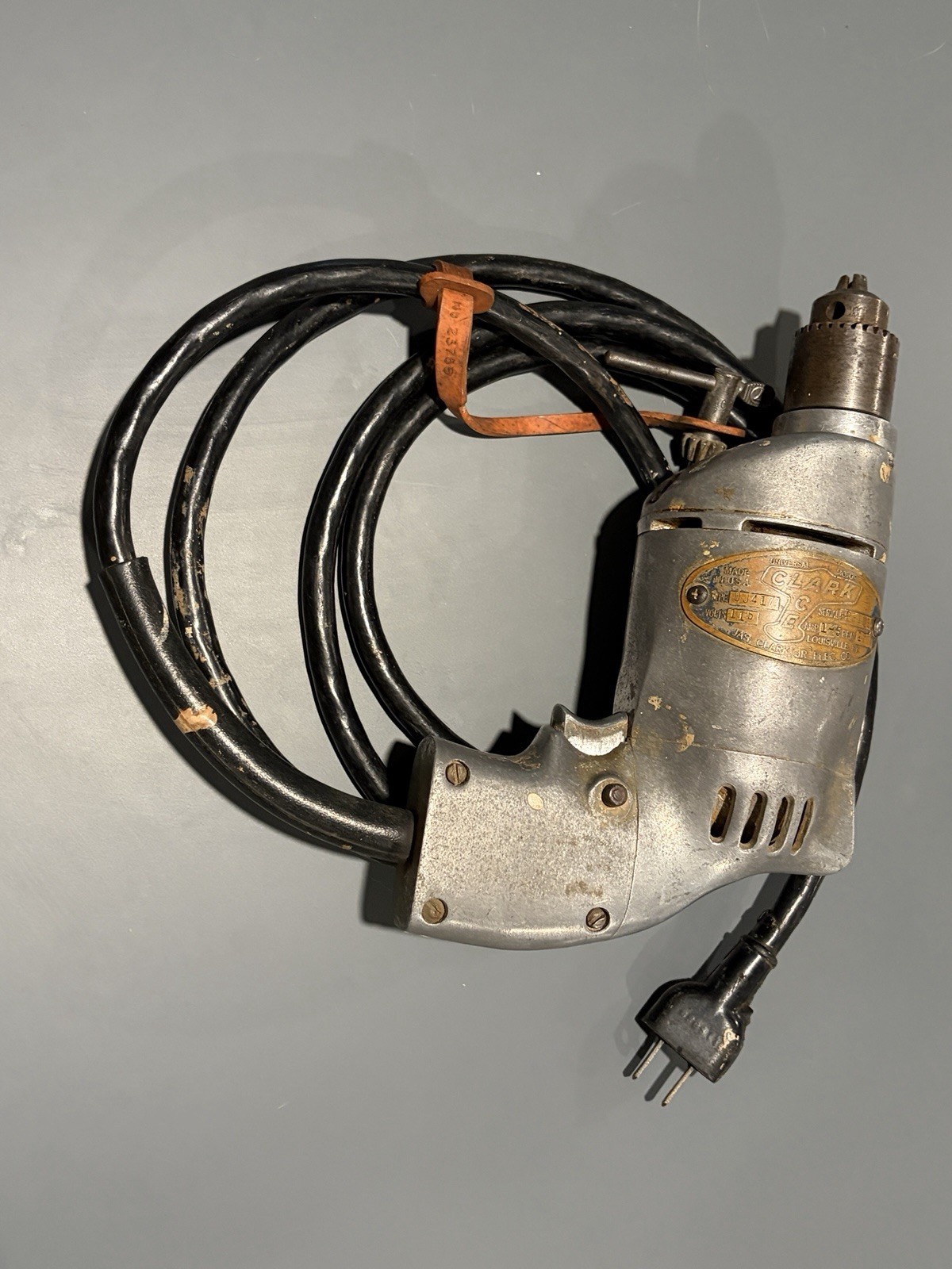 Vintage UJ41 Clark Electric Drill Working Original Cord Jas A Clark Co USA