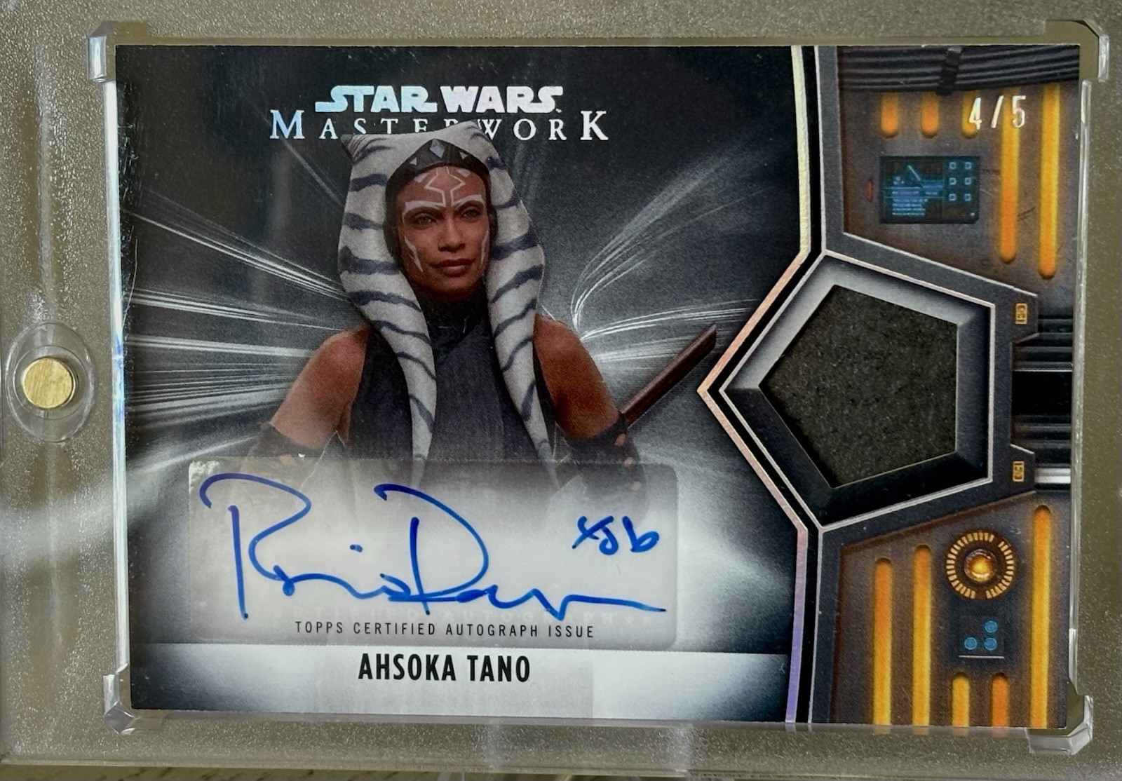 2025 Topps Star Wars Masterwork Tie fighter Relic Auto AHSOKA 4/5 ARC-DAW SSP