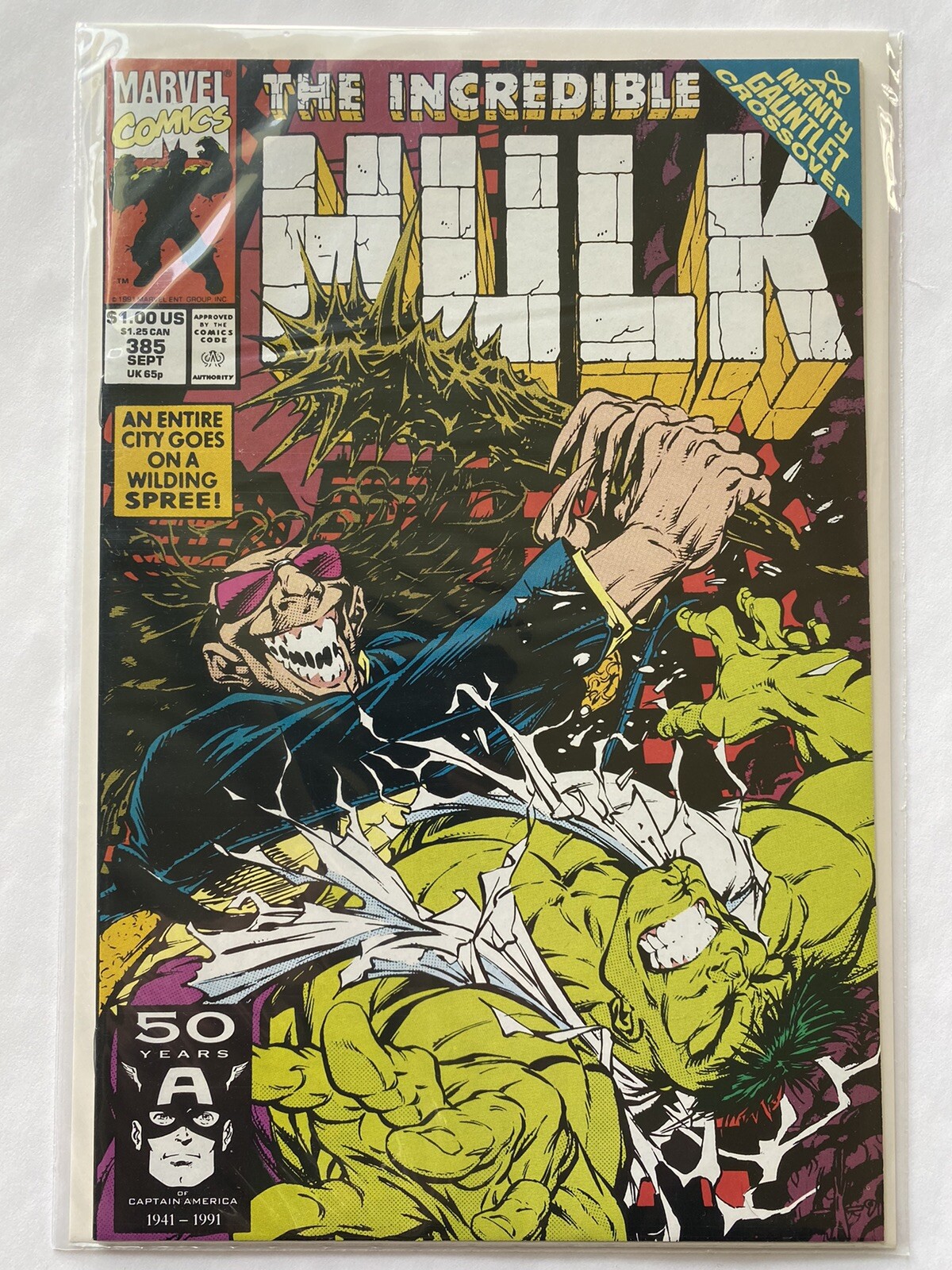 Incredible Hulk 385 Marvel Comics 1991 NM -  9.0 - 9.2  Dale Keown / 1st Gestalt