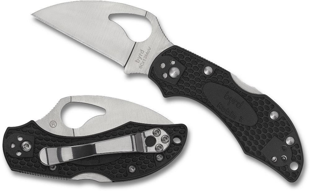 Spyderco Byrd Robin 2, FRN Handle, Plain Blade, 8Cr13MoV Steel, BY10PBKWC2 NEW