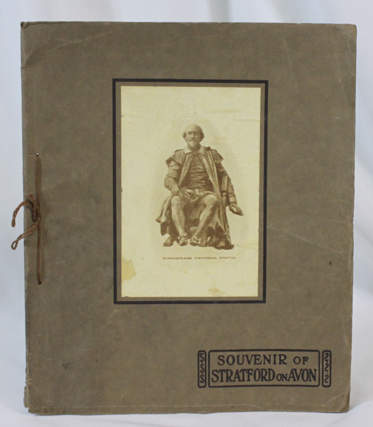 Vtg Stratford on Avon Book Souvenir Very Old Photography Photos Tied Binding