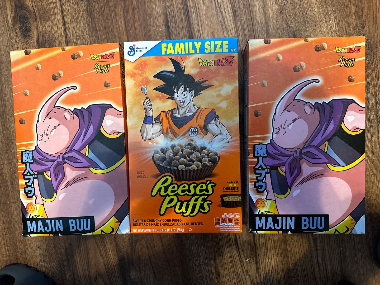Dragon Ball Z Reese’s Puffs Cereal Limited Edition Sealed DBZ Box (Majin Buu)