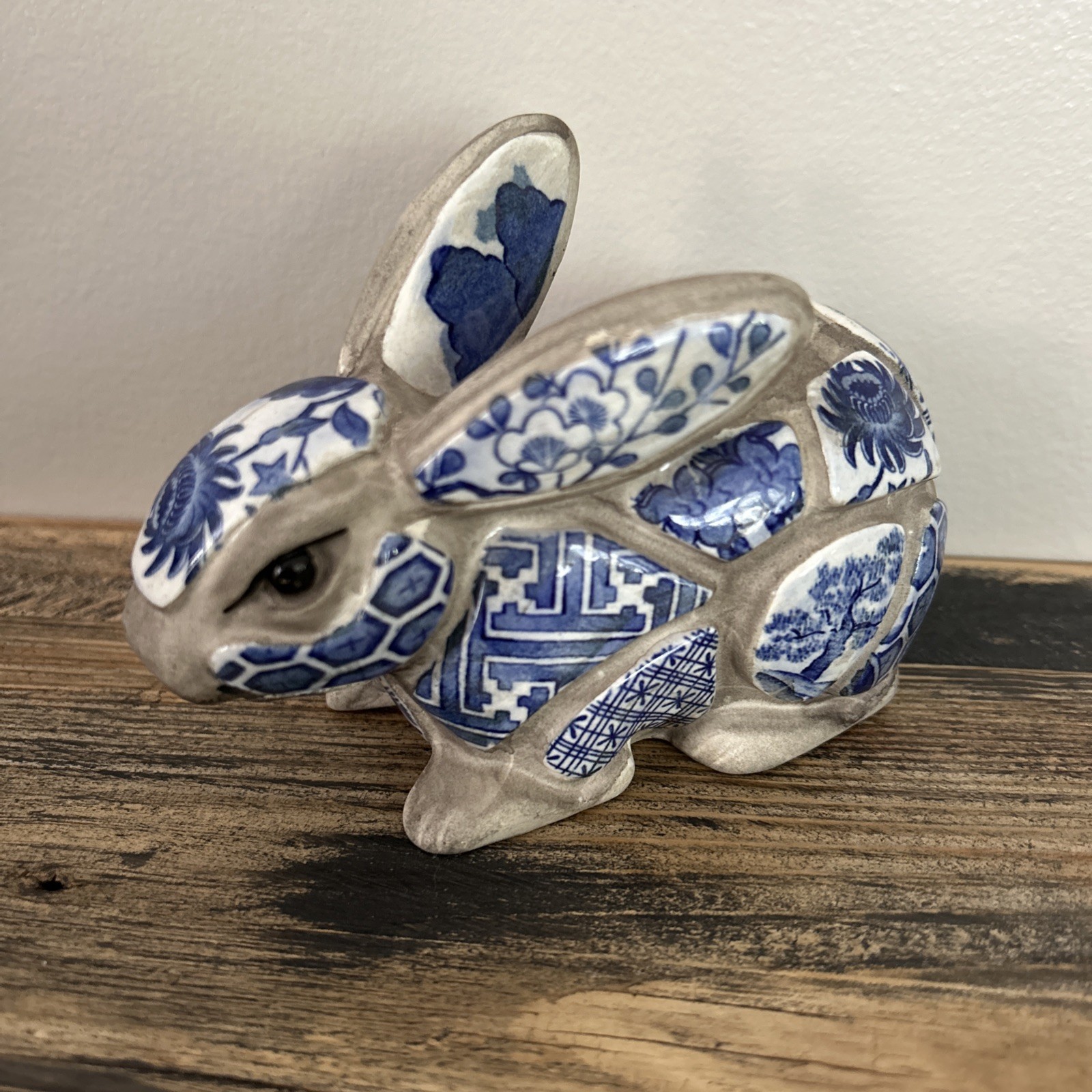Vintage 1980 Nancy Lopez Mosaic Rabbit Candle Holder