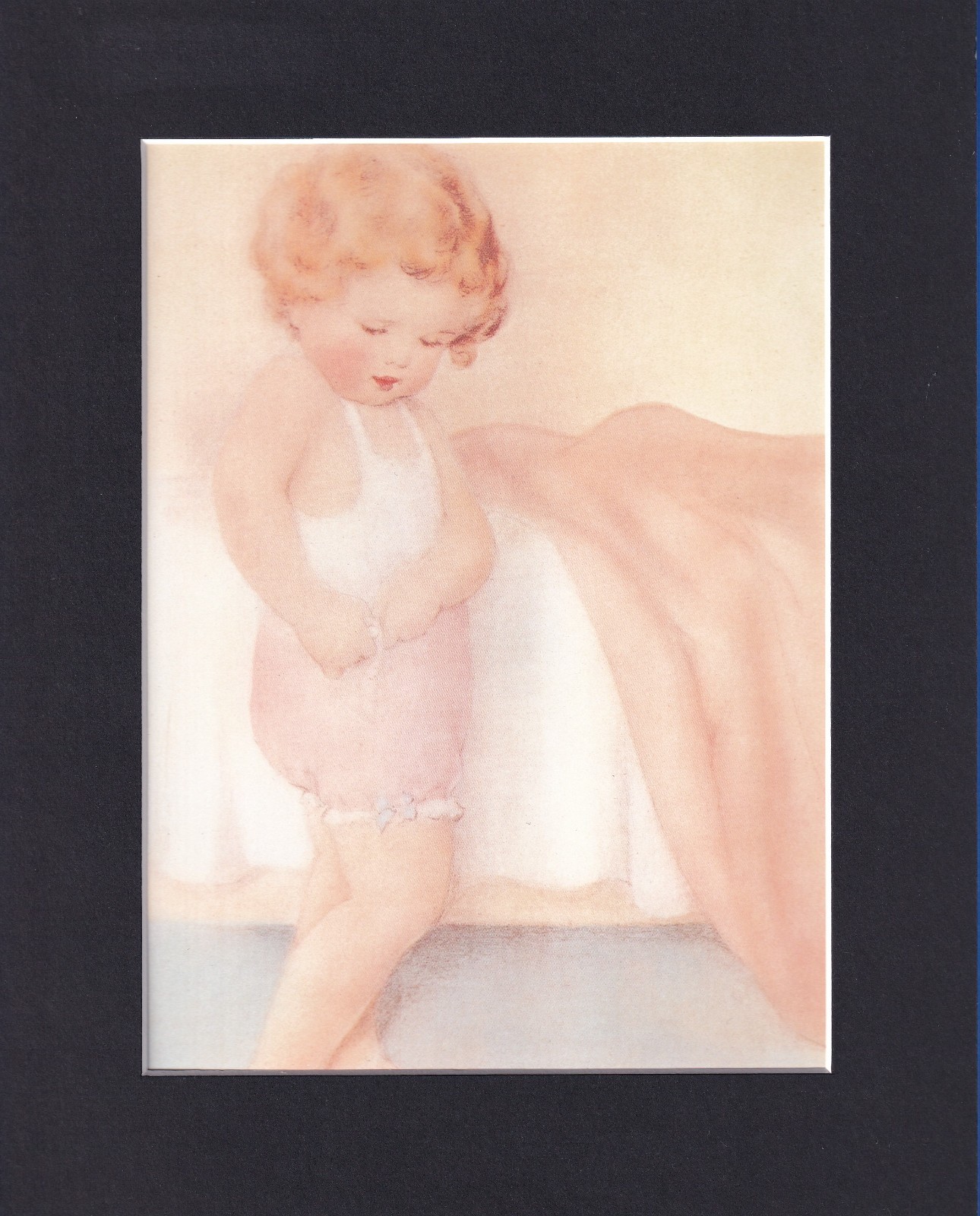8X10  Matted Print Art Picture by Bessie Pease Gutmann: Girl Dressing