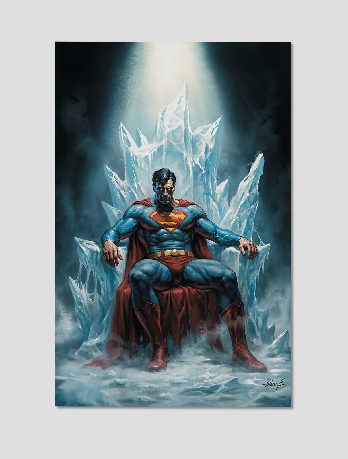 Superman Ice Throne Premium Giclee Print Poster 11x17 DC Comics Wall Art