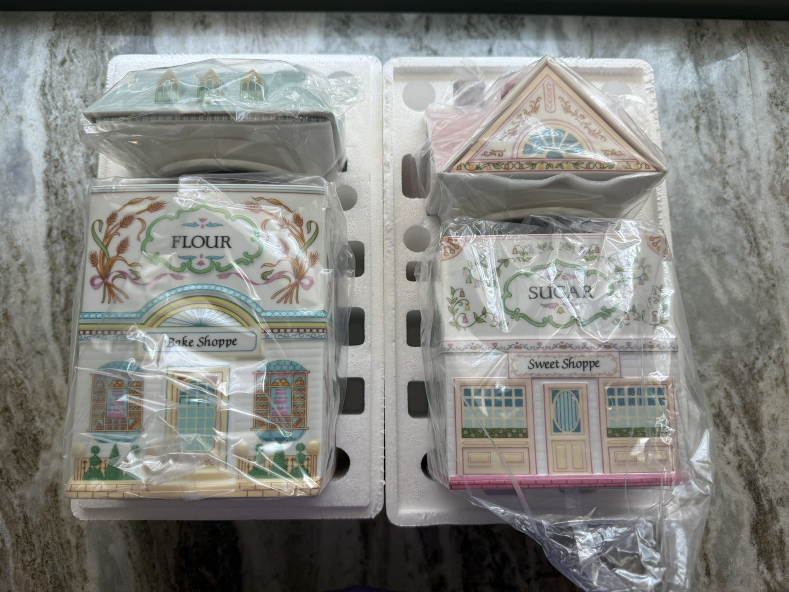 VTG 1990 Lenox Spice Village Sugar Sweet Shoppe Canister Porcelain VTG 1990 Lenox Spice Village Sugar Sweet Shoppe Canister Porcelain