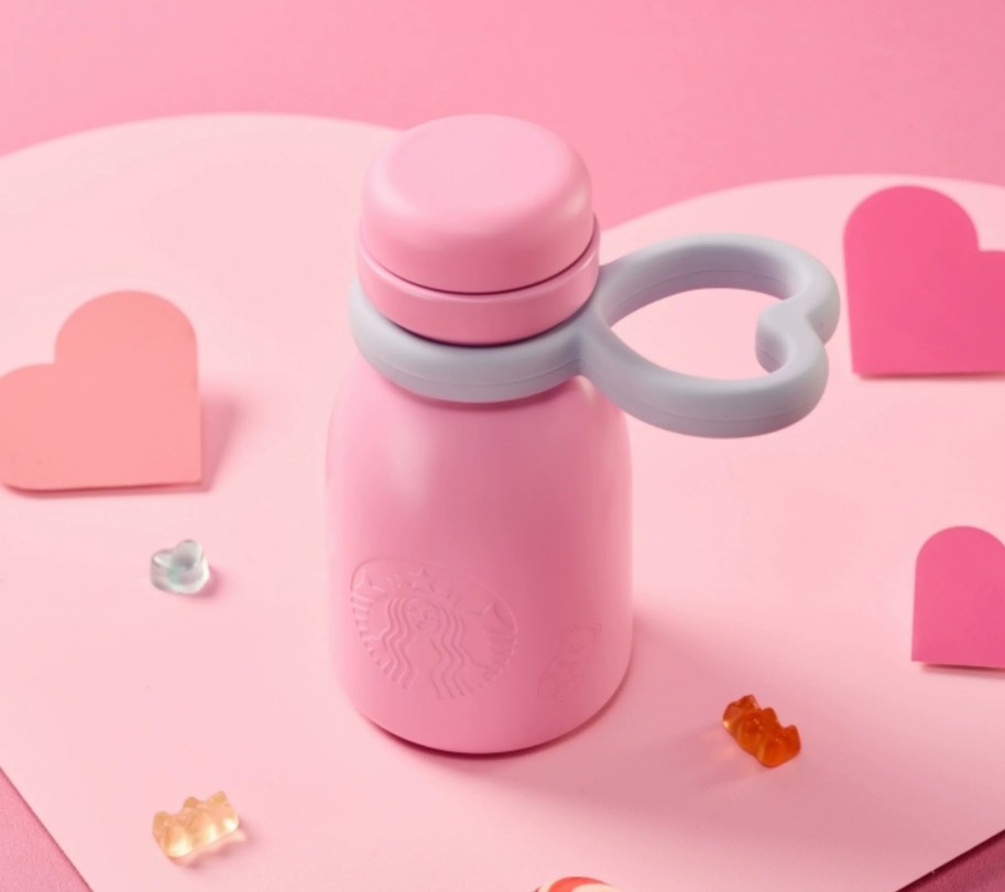 【NEW】Starbucks 2026 Chinese Valentines Day 13oz Handle Pink Cute Tumbler Gift