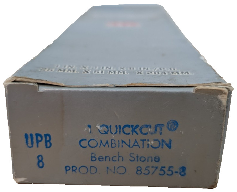Vintage Norton Quick Cut Combination Bench Stone UPB 8 1\