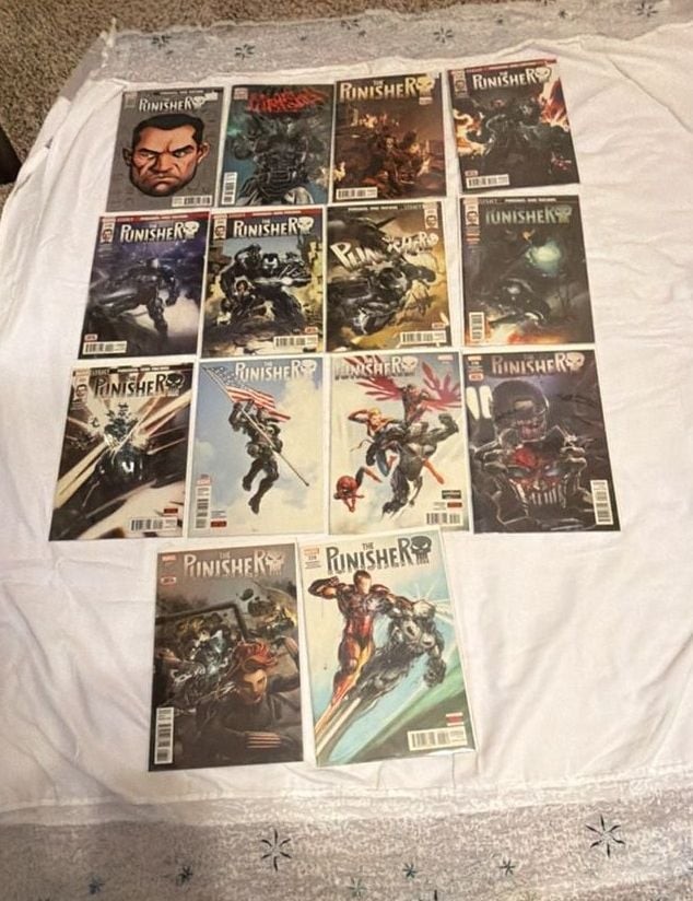 Marvel The Punisher Comic Lot Issues 218-228 War Machine Run
