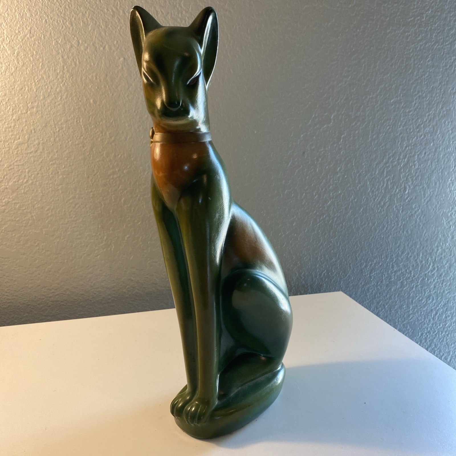 Vintage Roman Art Co. Robia Ware Egyptian Bastet Cat Chalkware No. 1539 MCM DECO