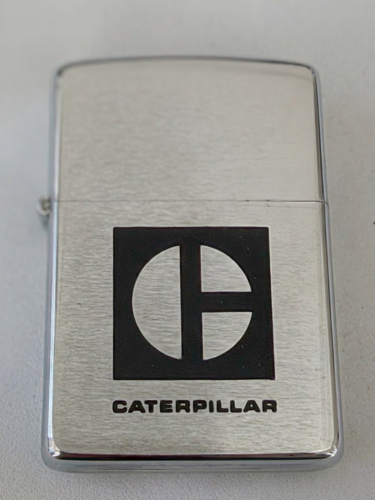 Zippo Caterpillar Logo Lighter Vintage 1980
