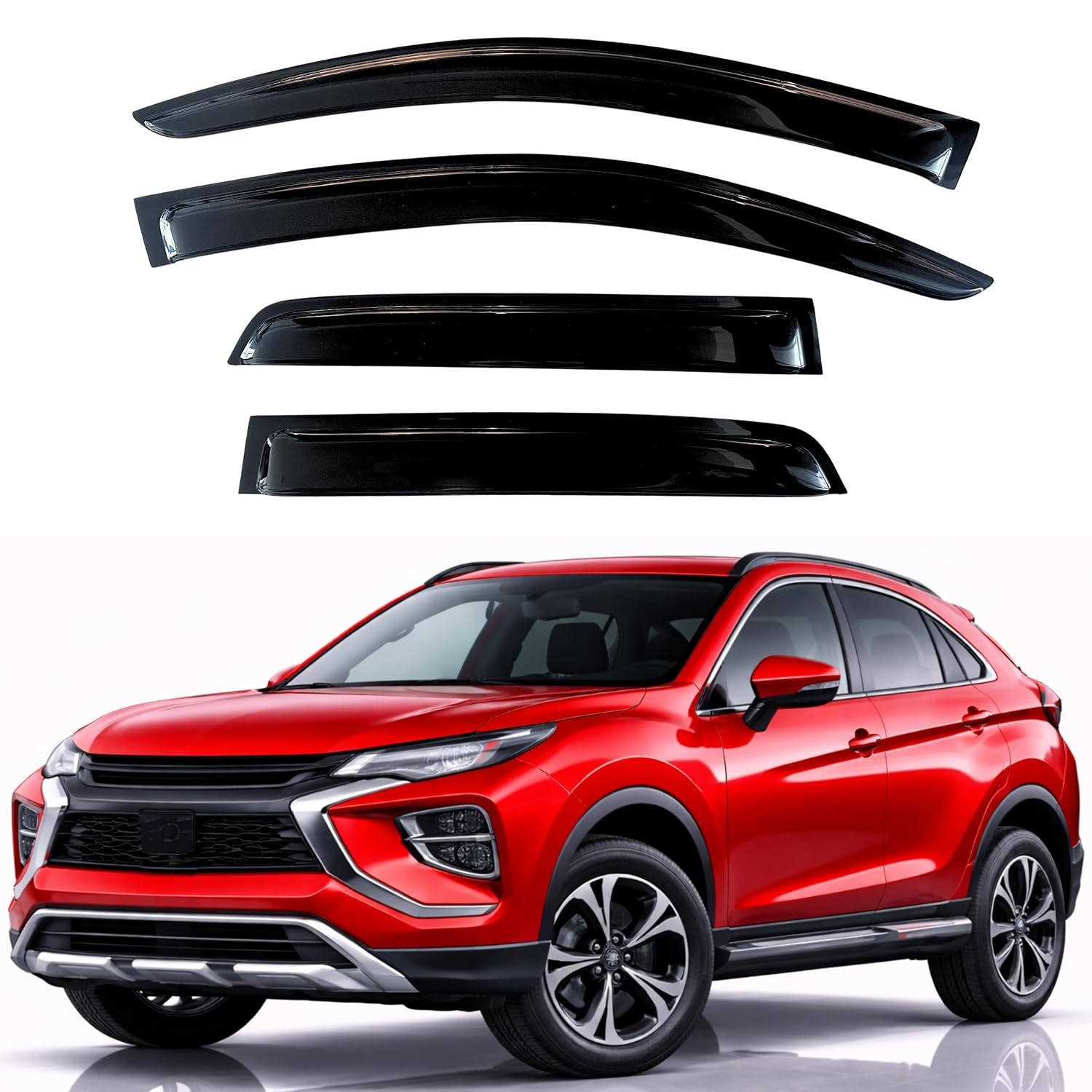 Mitsubishi Eclipse Cross 2018-2026 Window Rain Guards Out-Channel Visor